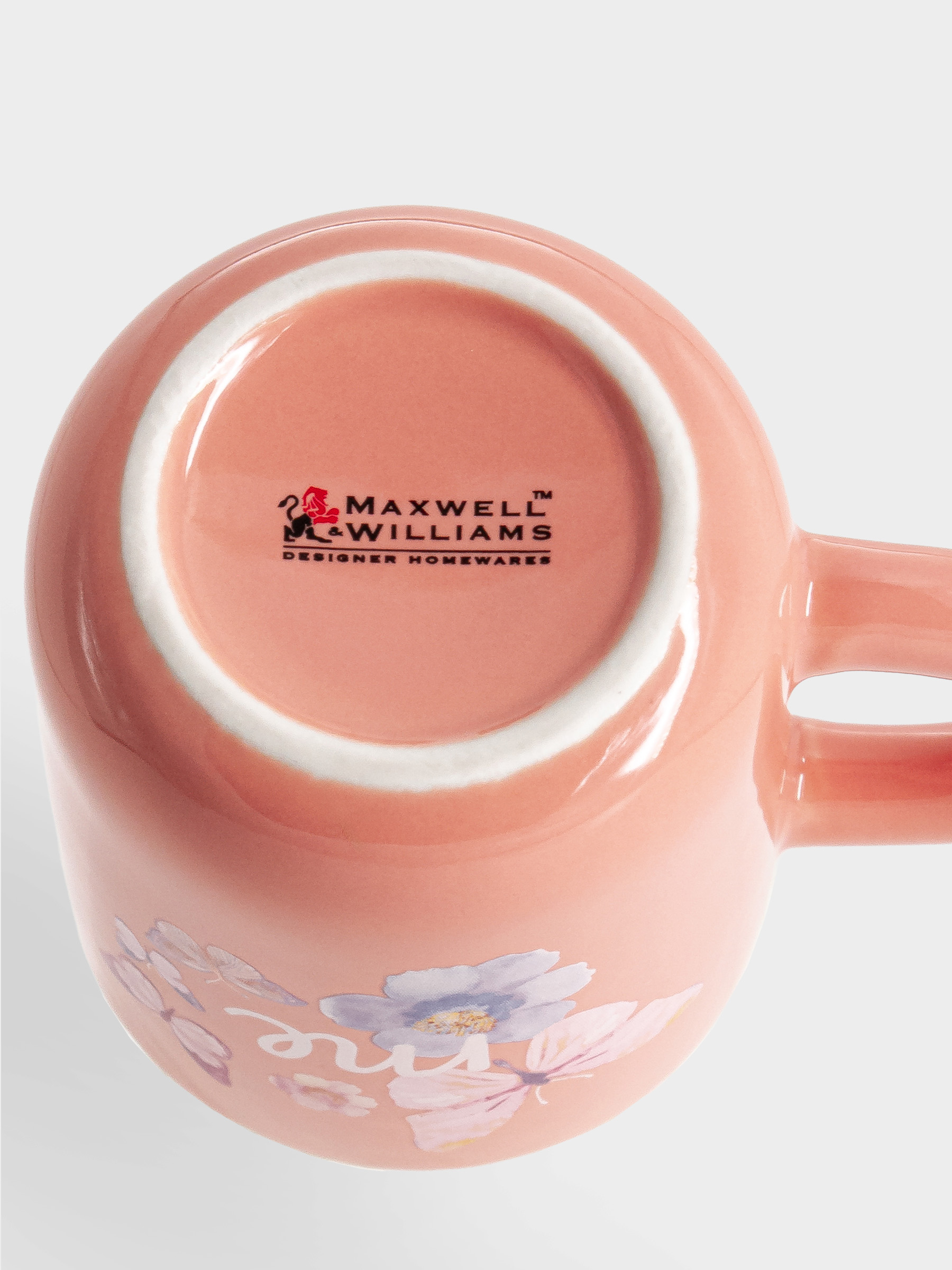Кружка, 380 мл/120 мл, 2 шт, фарфор P, светло-оранжевая, Цветы, Camilla, image-8