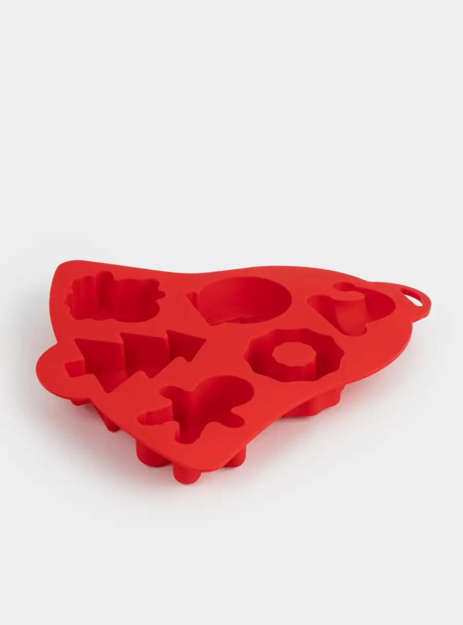 Форма для выпечки кексов, 21х20 см, 6 отд, силикон, красная, Колокольчик, Muffin ,image-2