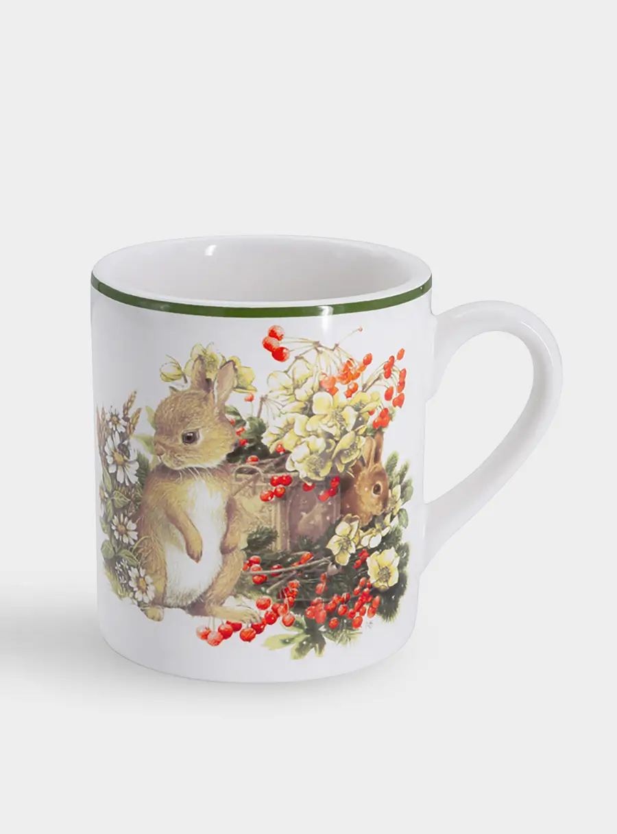 Набор, 3 пр, тарелка 18 см, салатник 13 см, кружка 200 мл, Зайчата, image-5