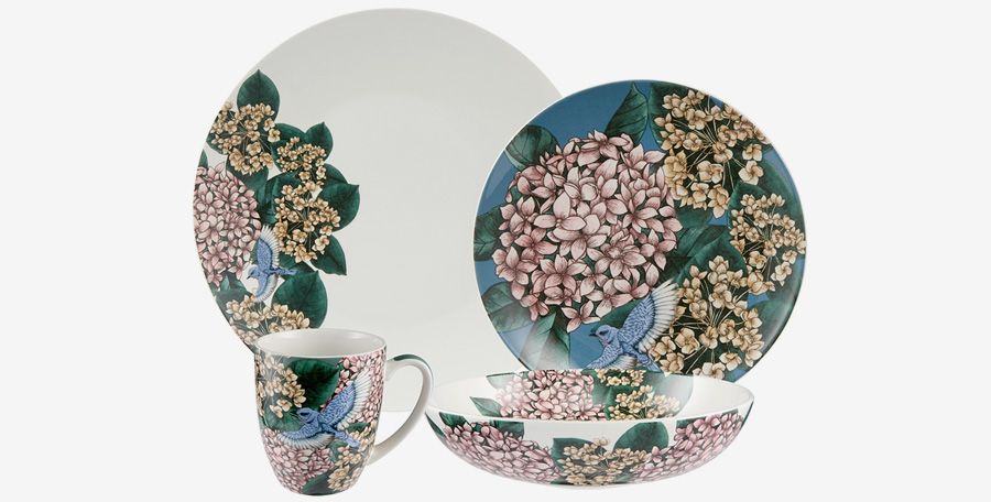 Поступление фарфоровой посуды Maxwell & Williams. Коллекции Arcadia,"Лесные цветы", "Ночной сад", "Тропические цветы", "Воспоминание﻿"