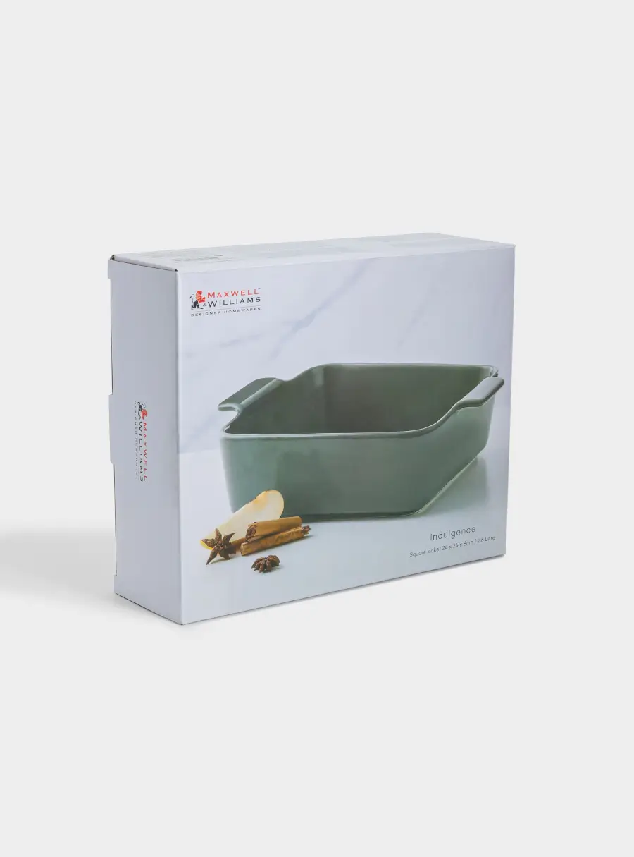 Форма для запекания, 24 см,  фарфор P, квадратная, серо-зеленая, Indulgence, image-5