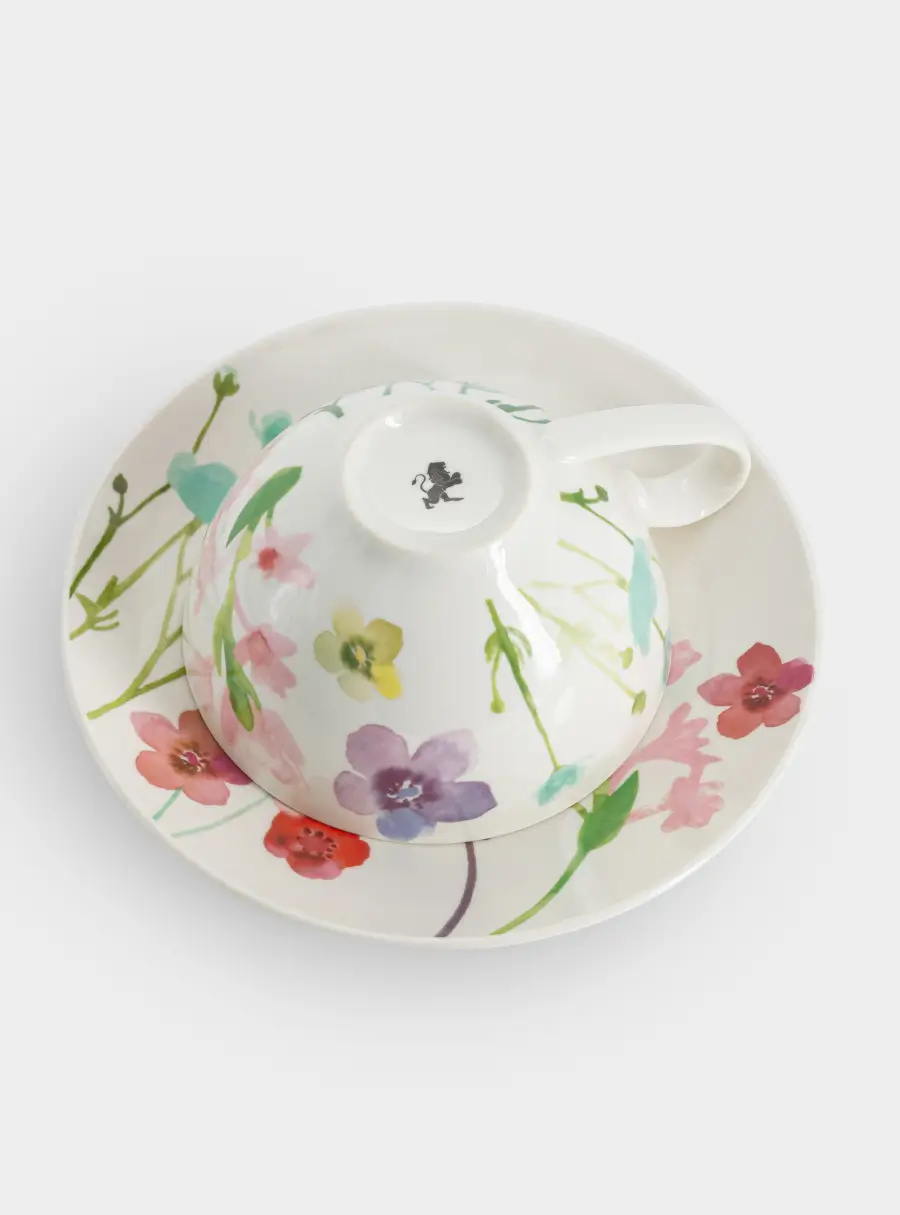 Чашка с блюдцем, 200 мл, Лесные цветы ,image-3
