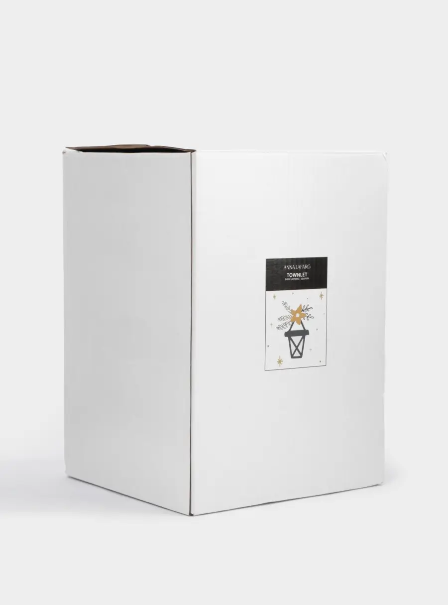 Снежный фонарь, 19 см, с подсветкой, пластик, белый, Дом в шаре, Townlet, image-5