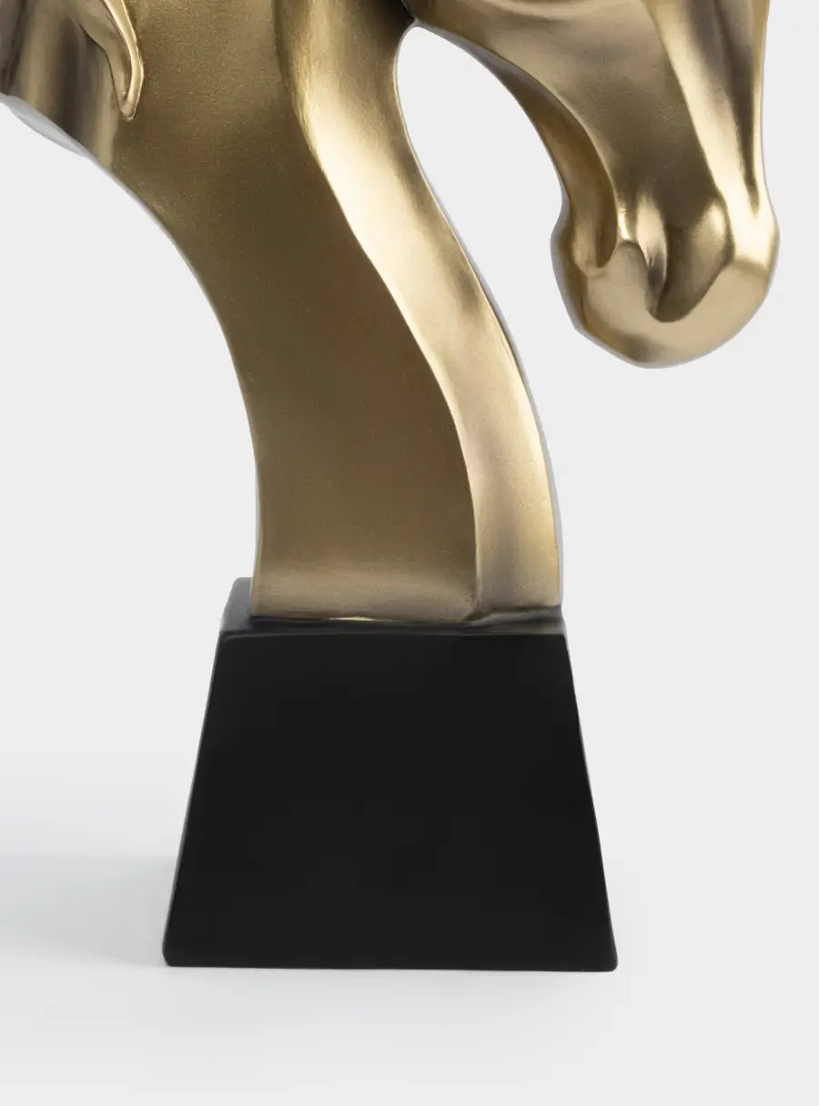 Статуэтка, 35 см, полирезин, бронзовая, Голова коня, Horse ,image-2