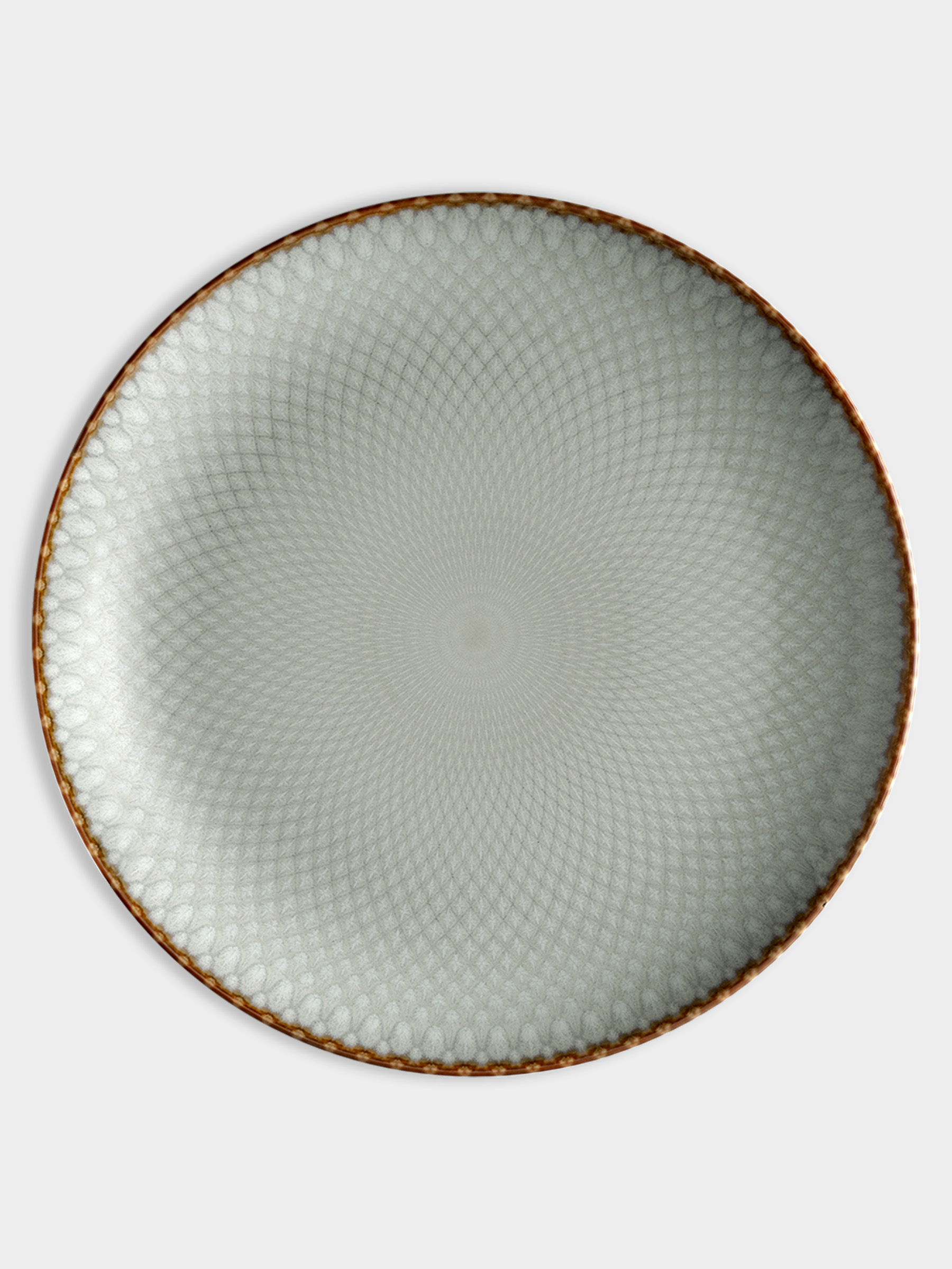 Тарелка обеденная, 27 см, керамика, серо-бежевая, Серые ромбы, Mandala, image-0