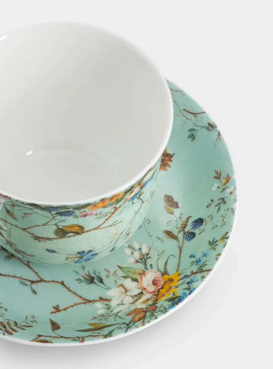 Пара чайная, 1 перс, 2 пр, 480 мл, фарфор F, голубая, Луг, William Kilburn ,image-3