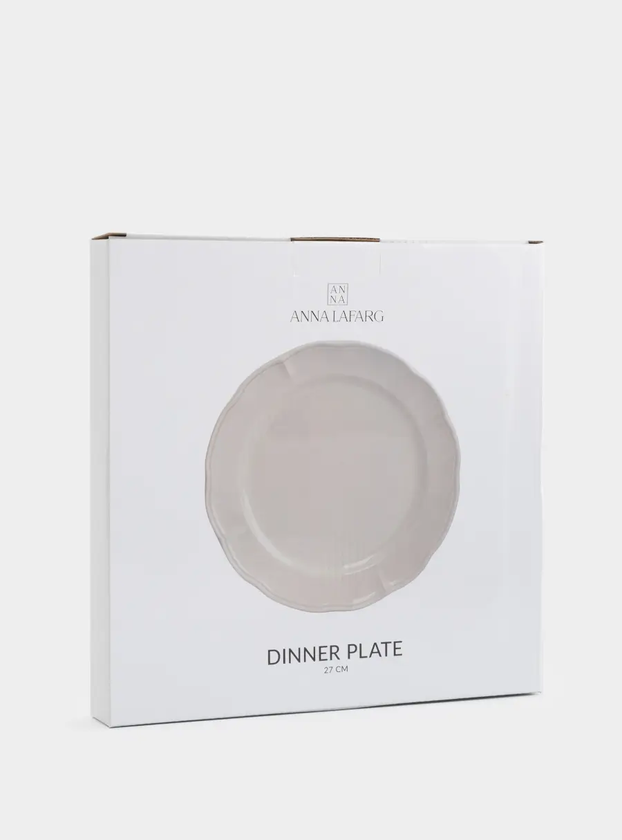 Тарелка обеденная, 27 см, фарфор P, молочная, Rustic, image-5