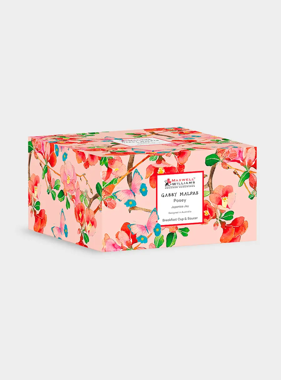 Пара чайная, 1 перс, 2 пред, 400 мл, фарфор P, Камелии на розовом, image-5