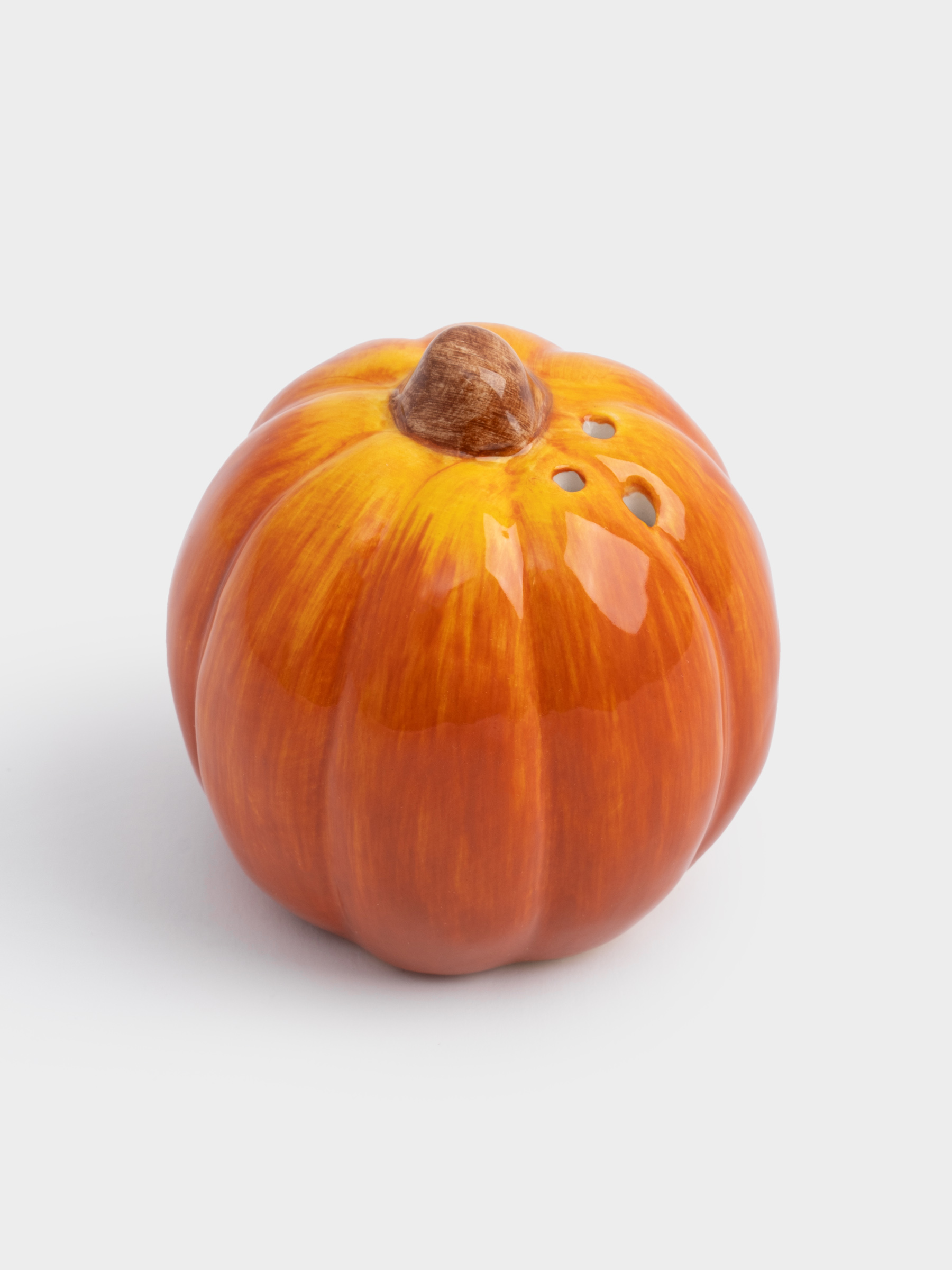Емкость для соли или перца, 7 см, керамика, оранжевая, Тыква, Bright pumpkin, image-1