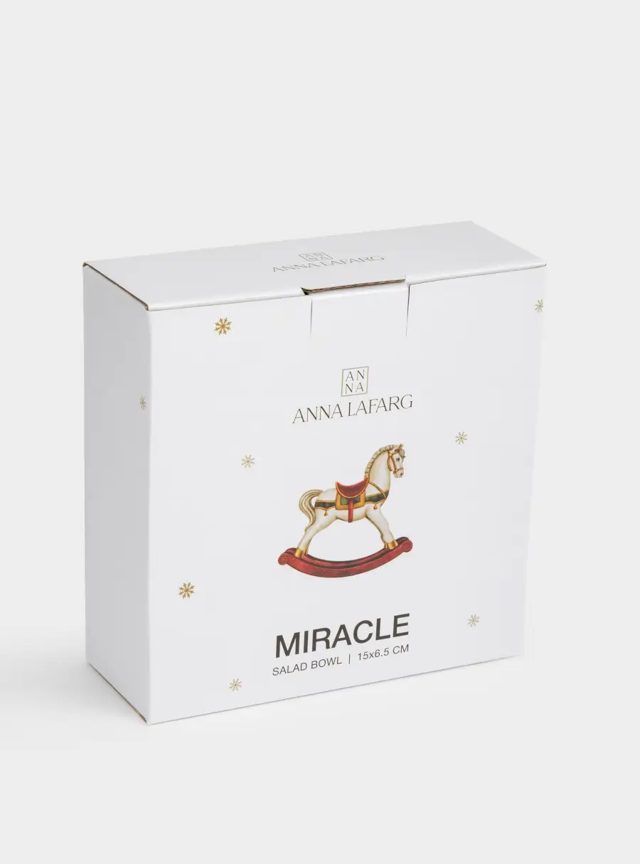 Салатник, 15x6 см, 720 мл, фарфор N, белый, Лошадка, Miracle, image-5