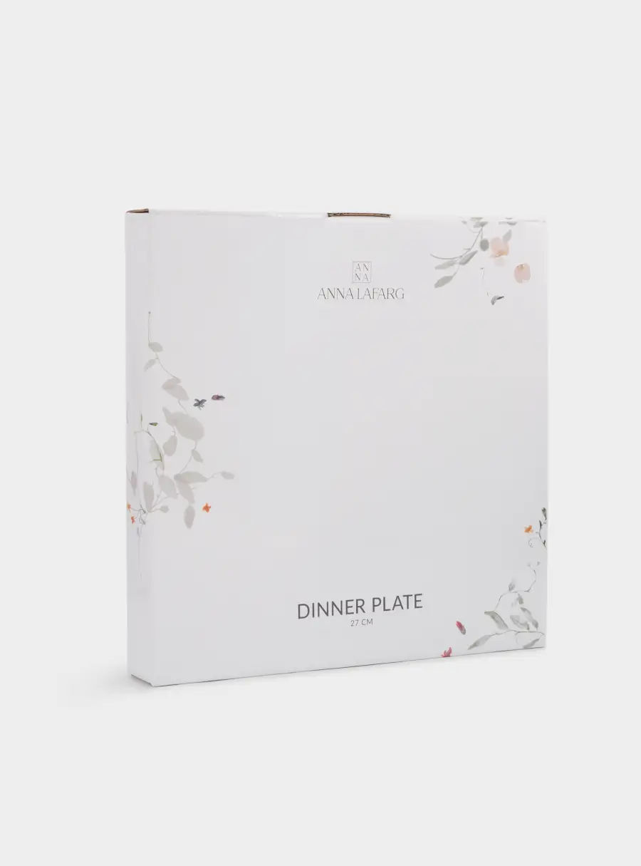 Тарелка обеденная, 27 см, фарфор N, белая, Цветы и листья, Primrose ,image-3