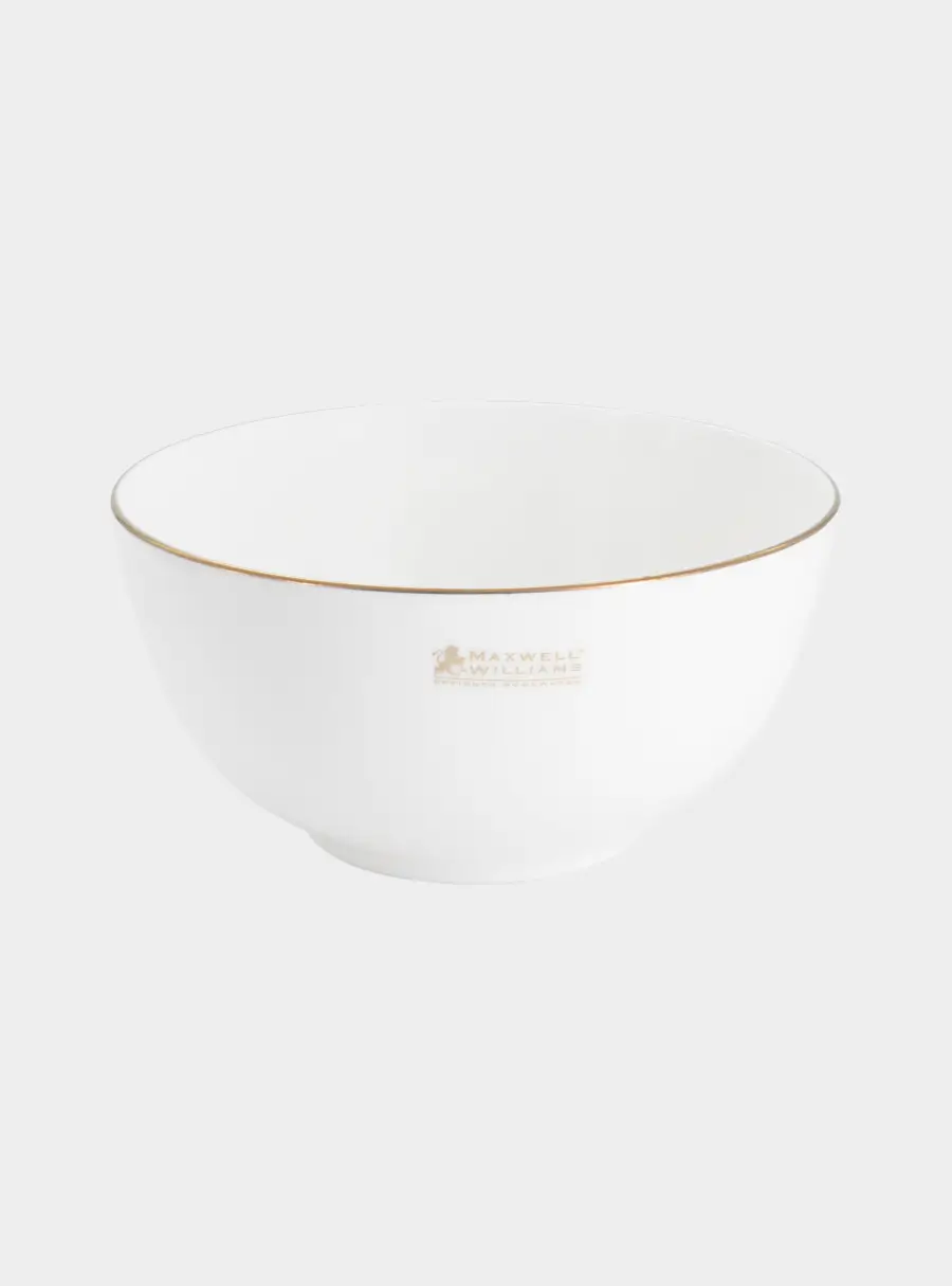 Салатник, 15х7 см, 650 мл, фарфор F, белый, с золотистым кантом, Cashmere Luxe ,image-0