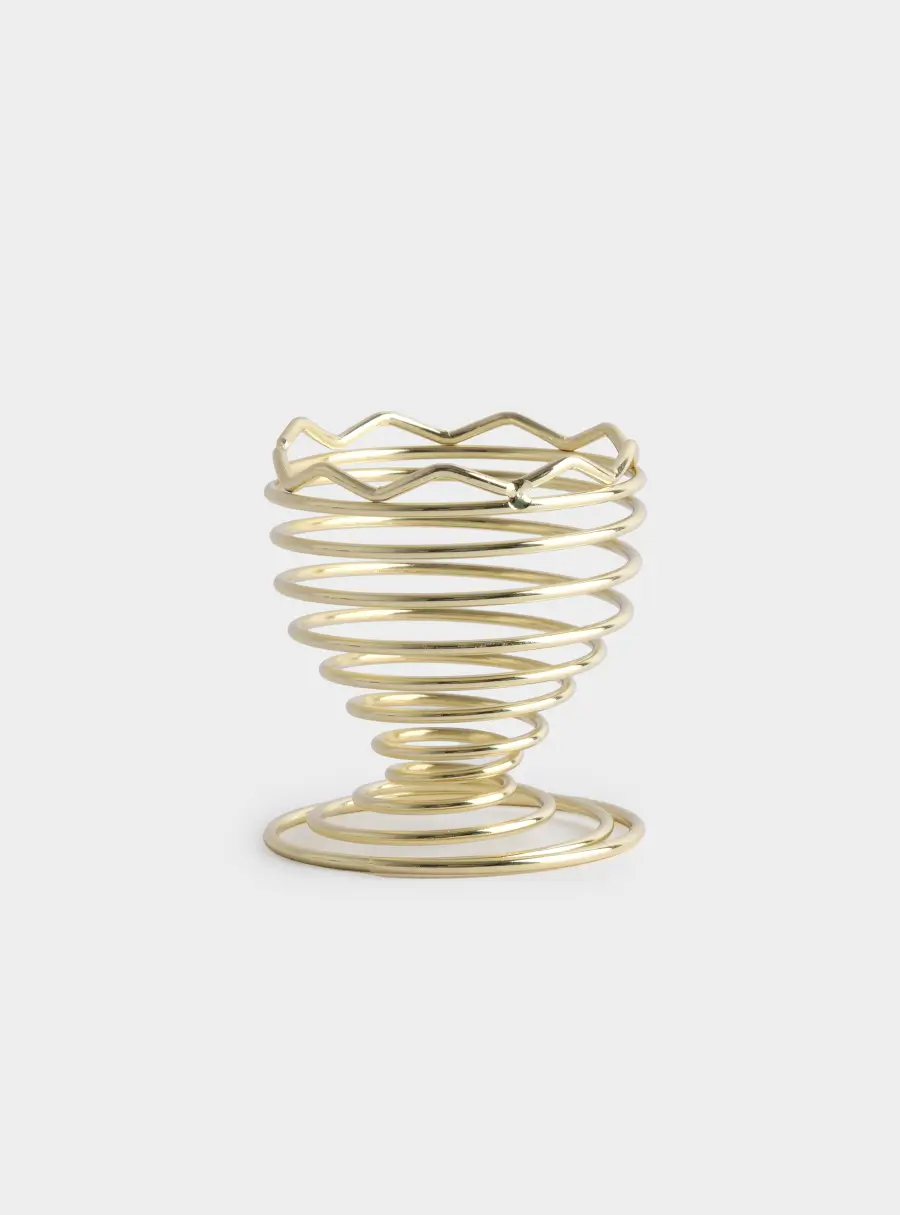 Подставка для яйца, 6 см, сталь, золотистая, Волны, Easter ,image-0