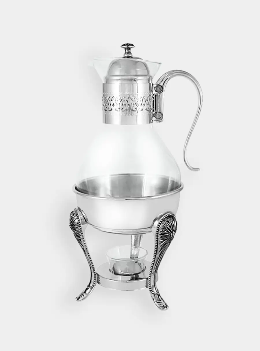 Кофейник с подогревом, 19x35 см, 1,4 л, стекло Т/сталь, Brittany