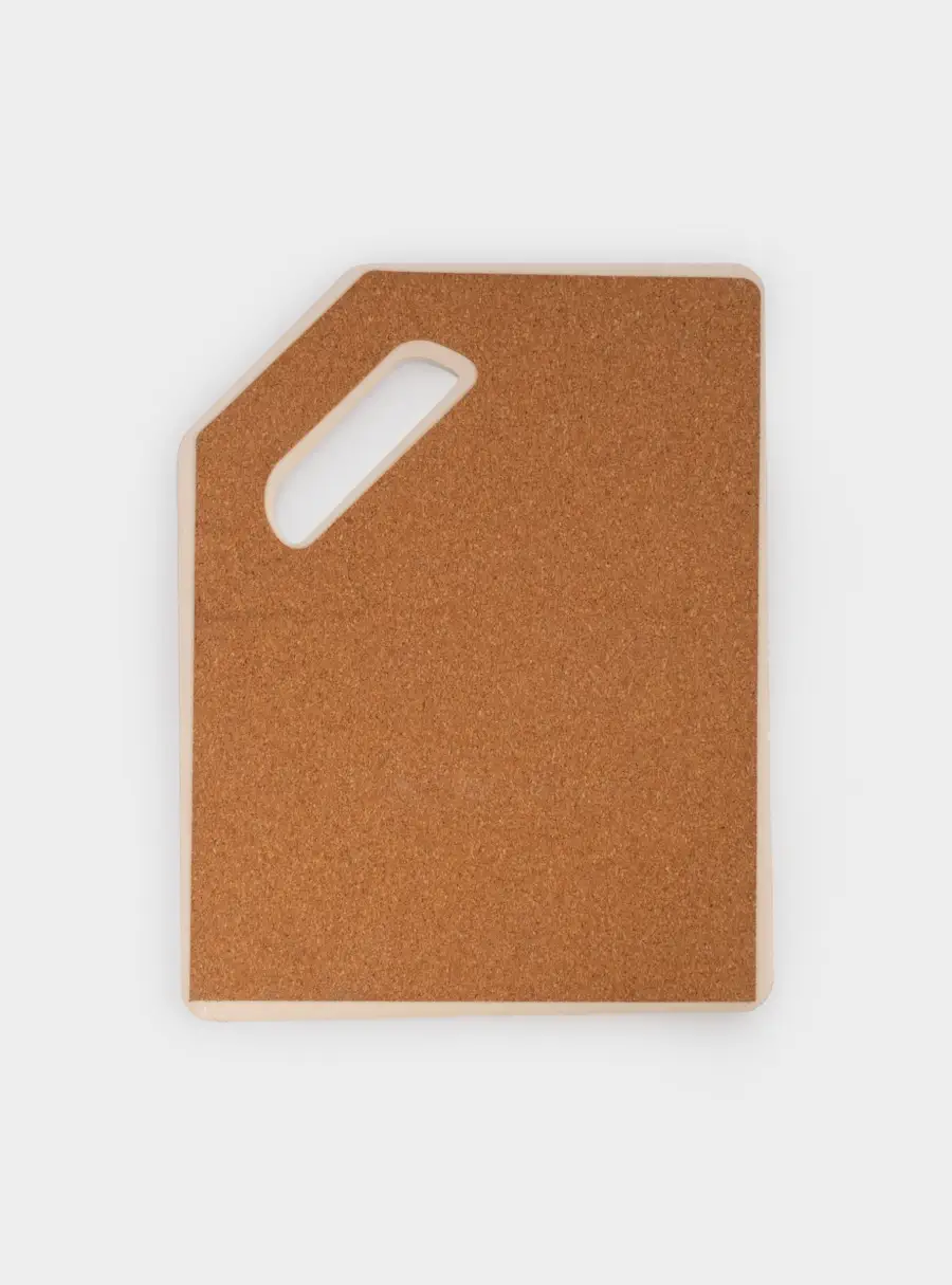 Подставка под горячее, 24x18 см, с ручкой, керамика/пробка, белая, Лимон на ветке, Palermo, image-4