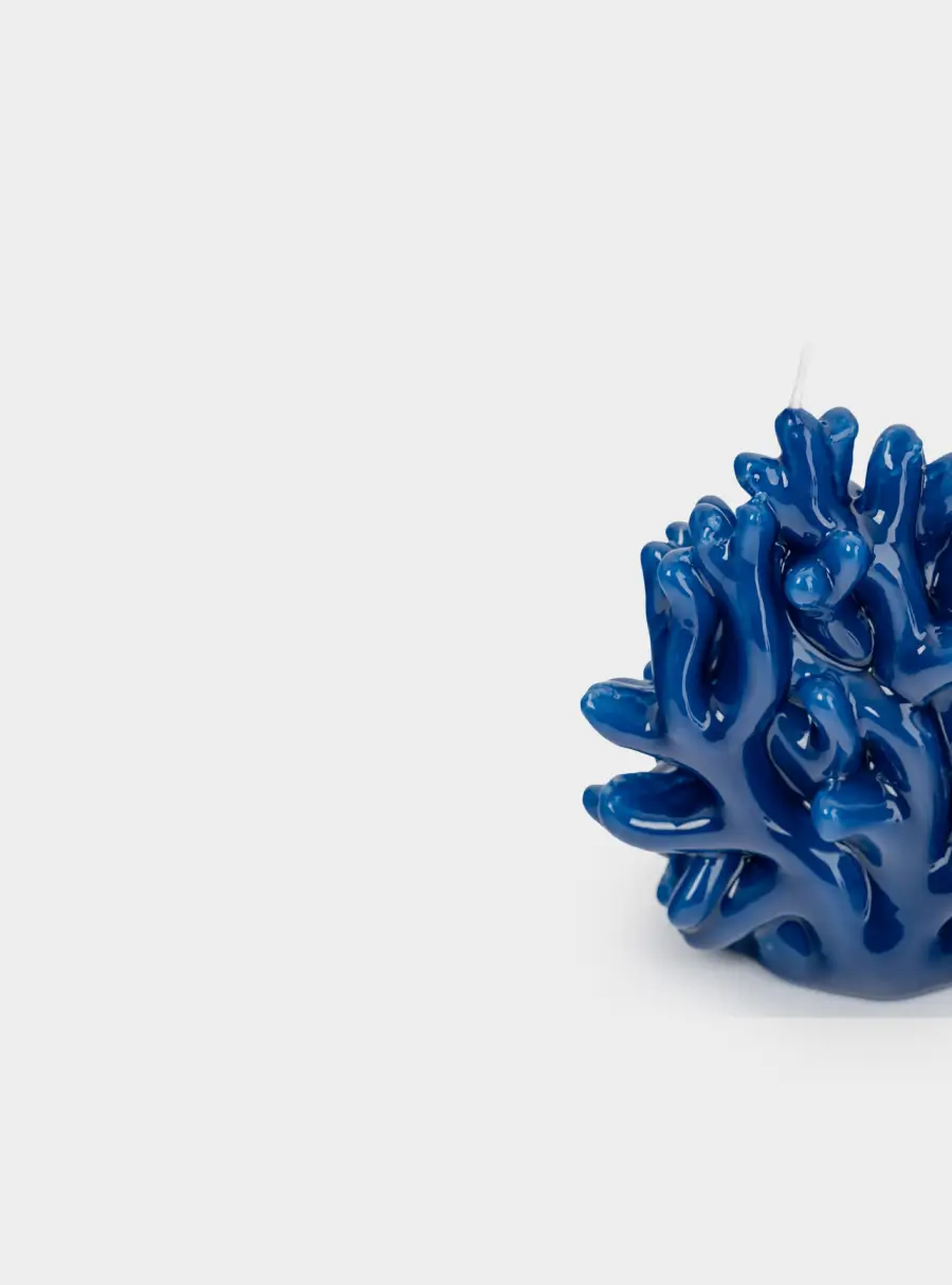 Свеча, 10x11 см, синяя, Коралл, Sea ,image-2