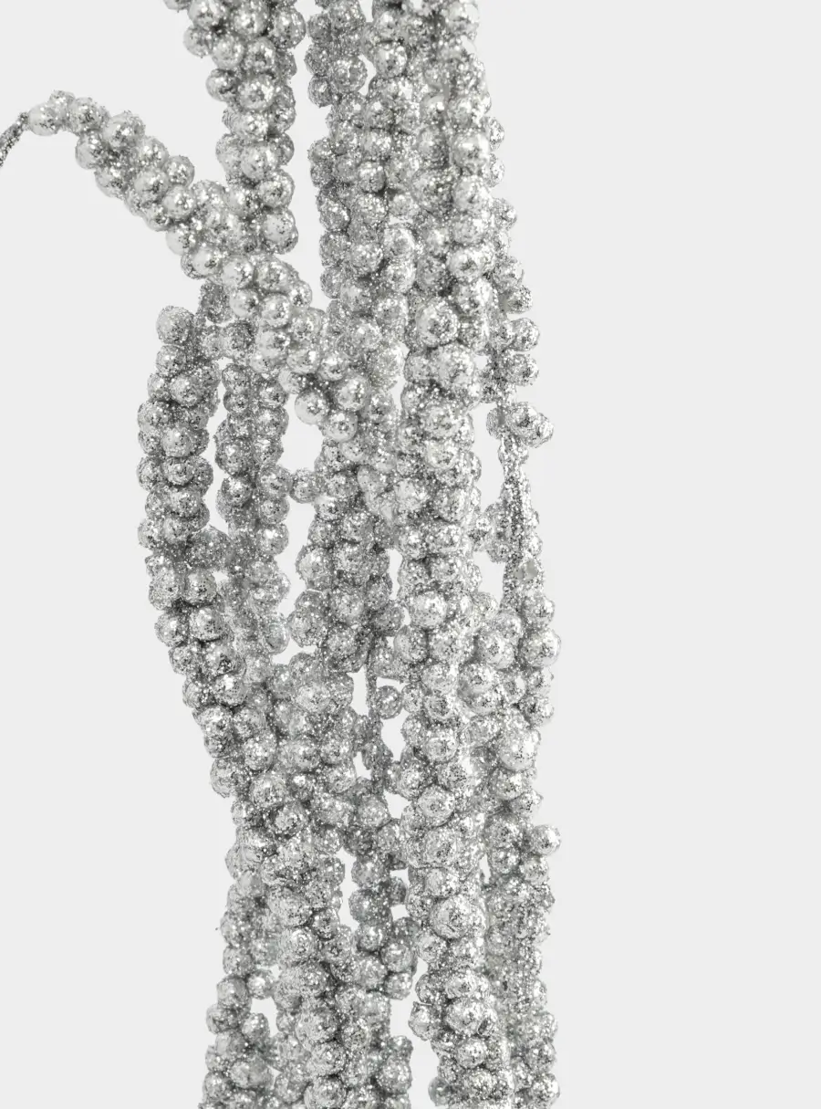 Ветка декоративная, 57 см, пластик/металл, Амарант, Interior silver ,image-1