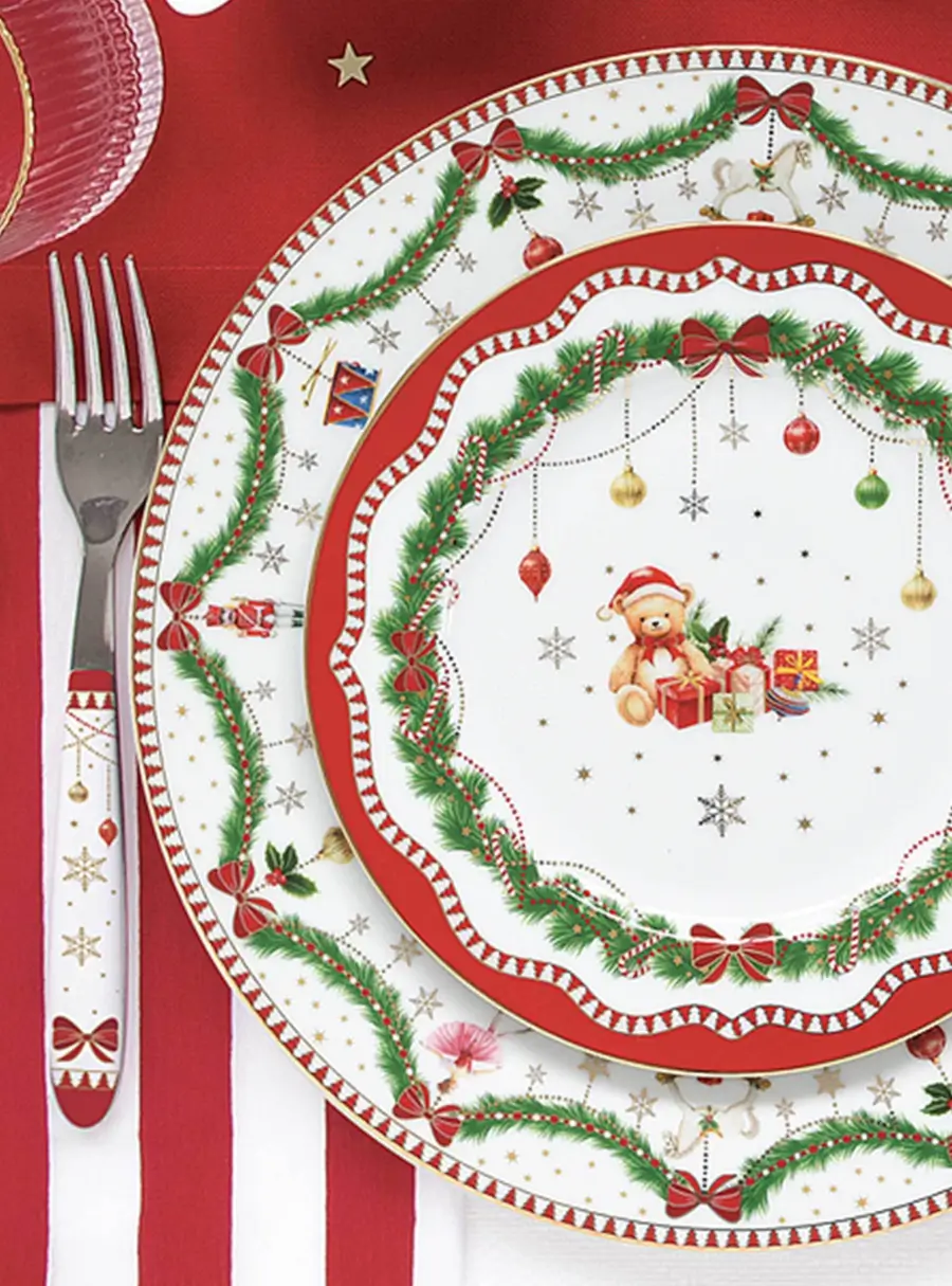 Тарелка десертная, 19 см, 4 шт, фарфор P, белая, Микс, Magie de Noel, image-7