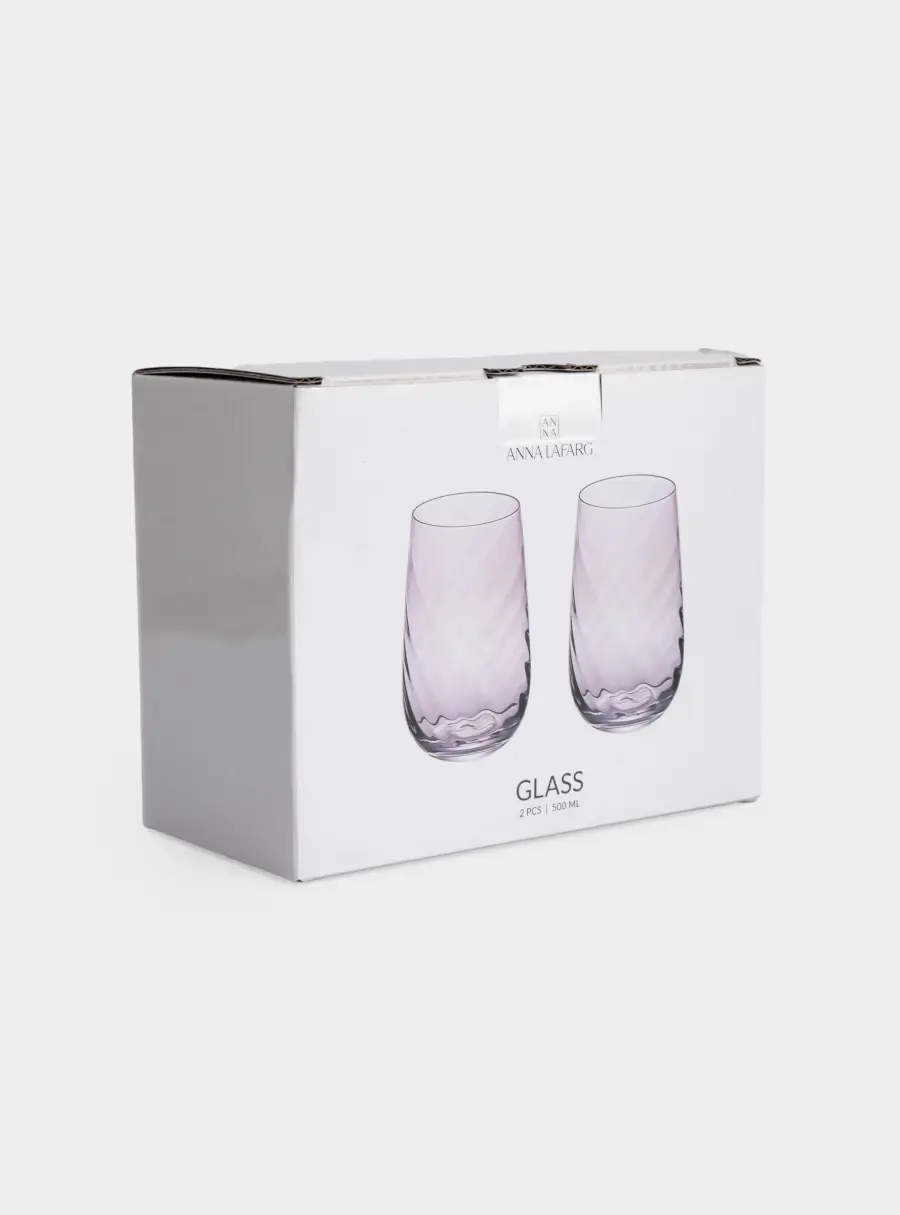 Стакан, 13 см, 500 мл, 2 шт, стекло, сиреневый, Romance, image-4