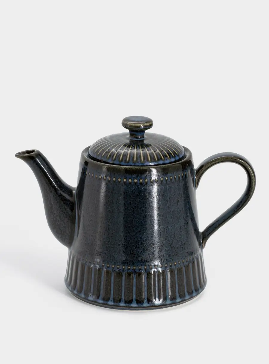 Ваза декоративная, 16,5 см, фарфор P, черно-синяя, в крапинку, Чайник, Black Kitchen, image-5