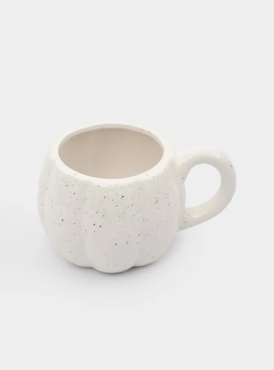 Кружка, 520 мл, керамика, белая, в крапинку, Тыква, Light pumpkin ,image-1