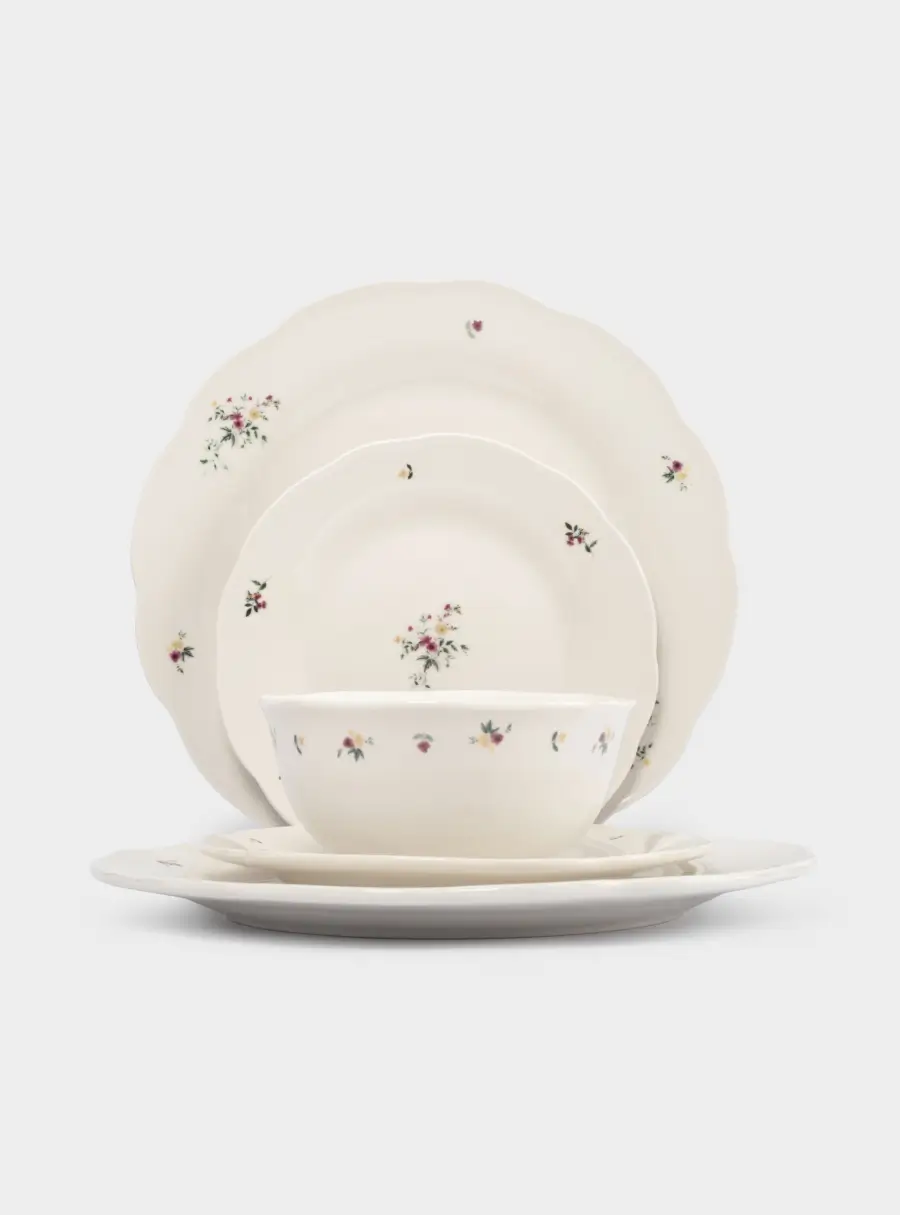 Сервиз обеденный, 6 перс, 18 пр, фарфор N, белый, Цветы, Meadow ,image-0