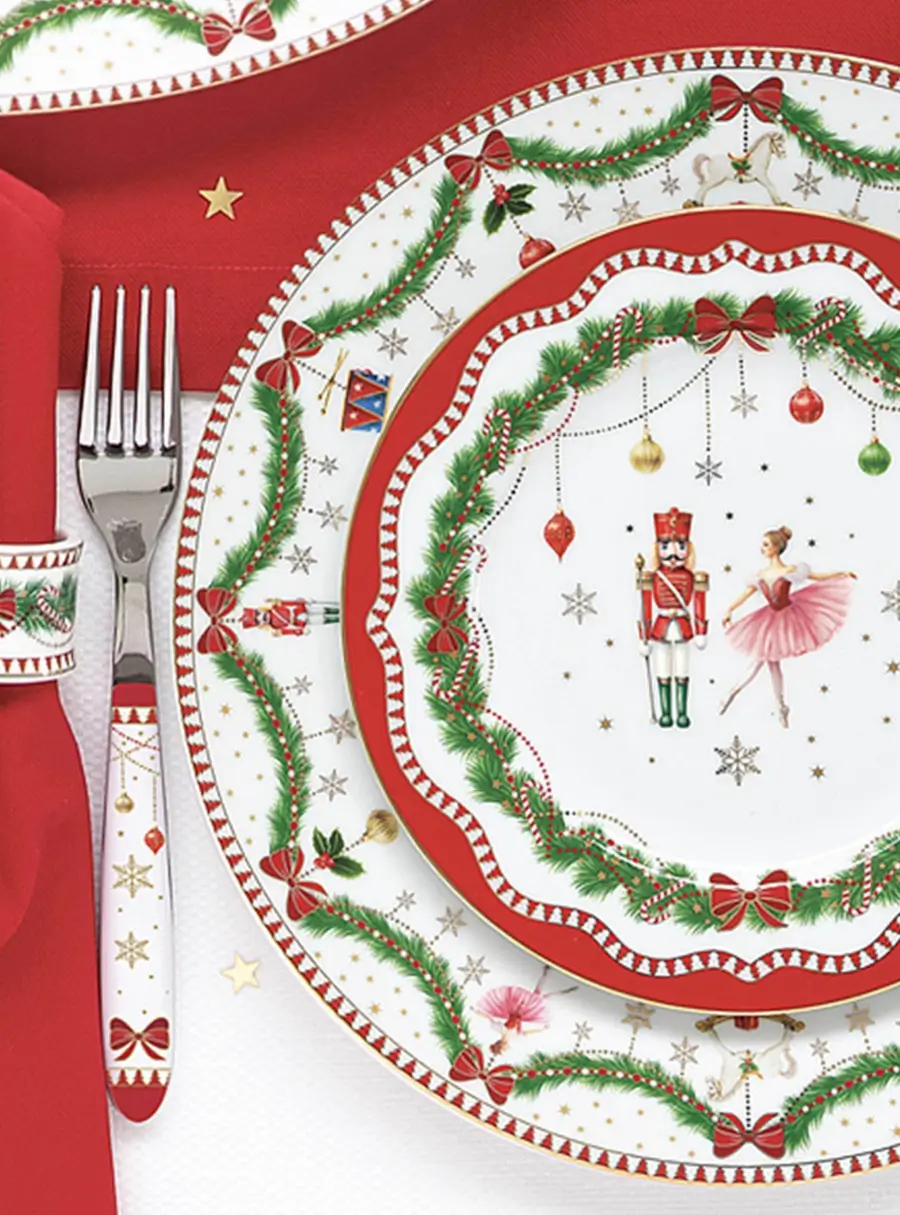 Тарелка закусочная, 19 см, фарфор P, белая, Щелкунчик и фея, Magie de Noel ,image-1