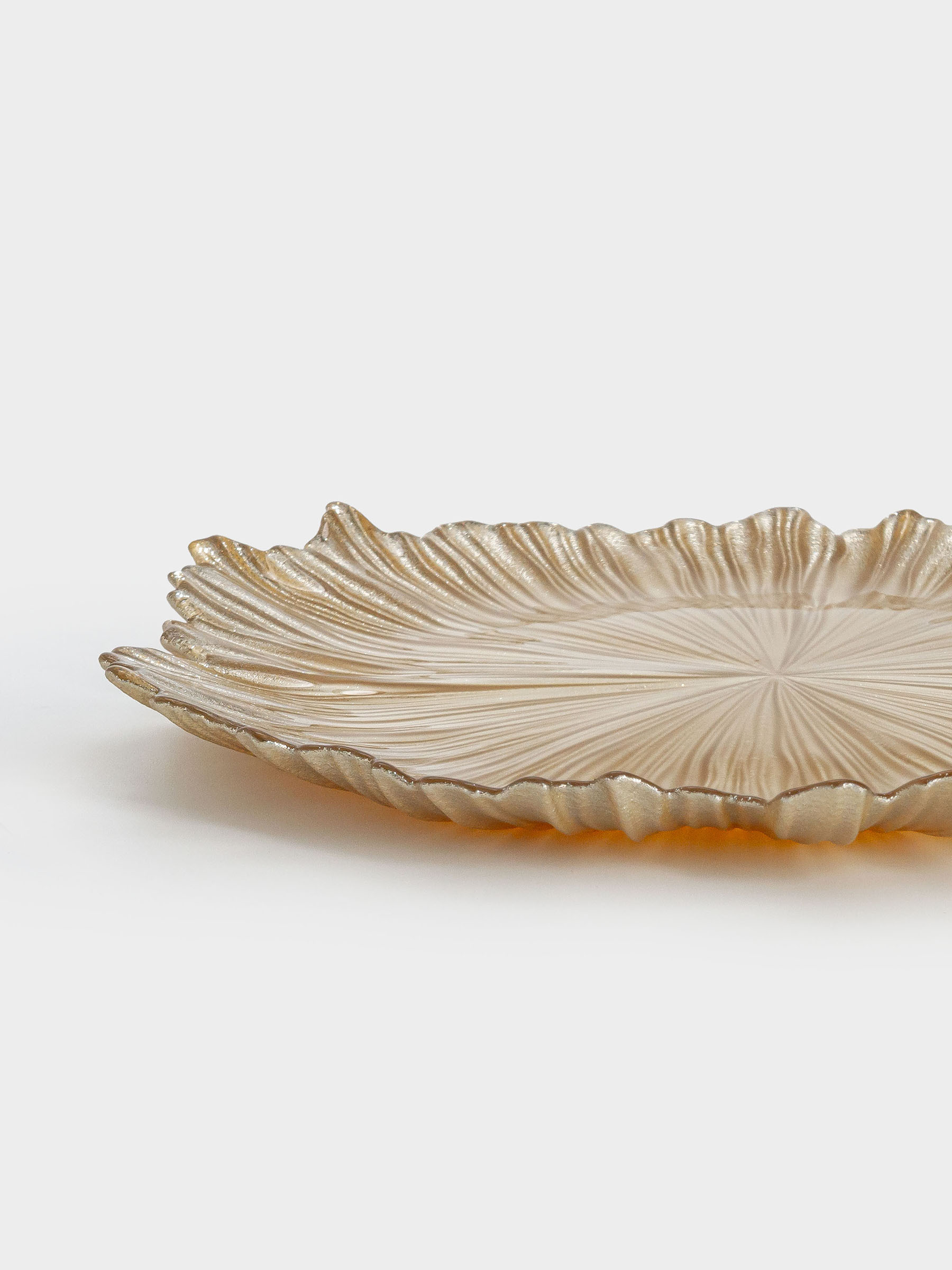 Тарелка обеденная, 28 см, стекло Р, золотистая, Ray, image-2