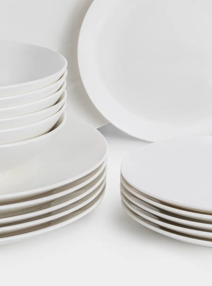 Сервиз обеденный, 6 перс, 18 пр, фарфор P, белый, White Basics ,image-1