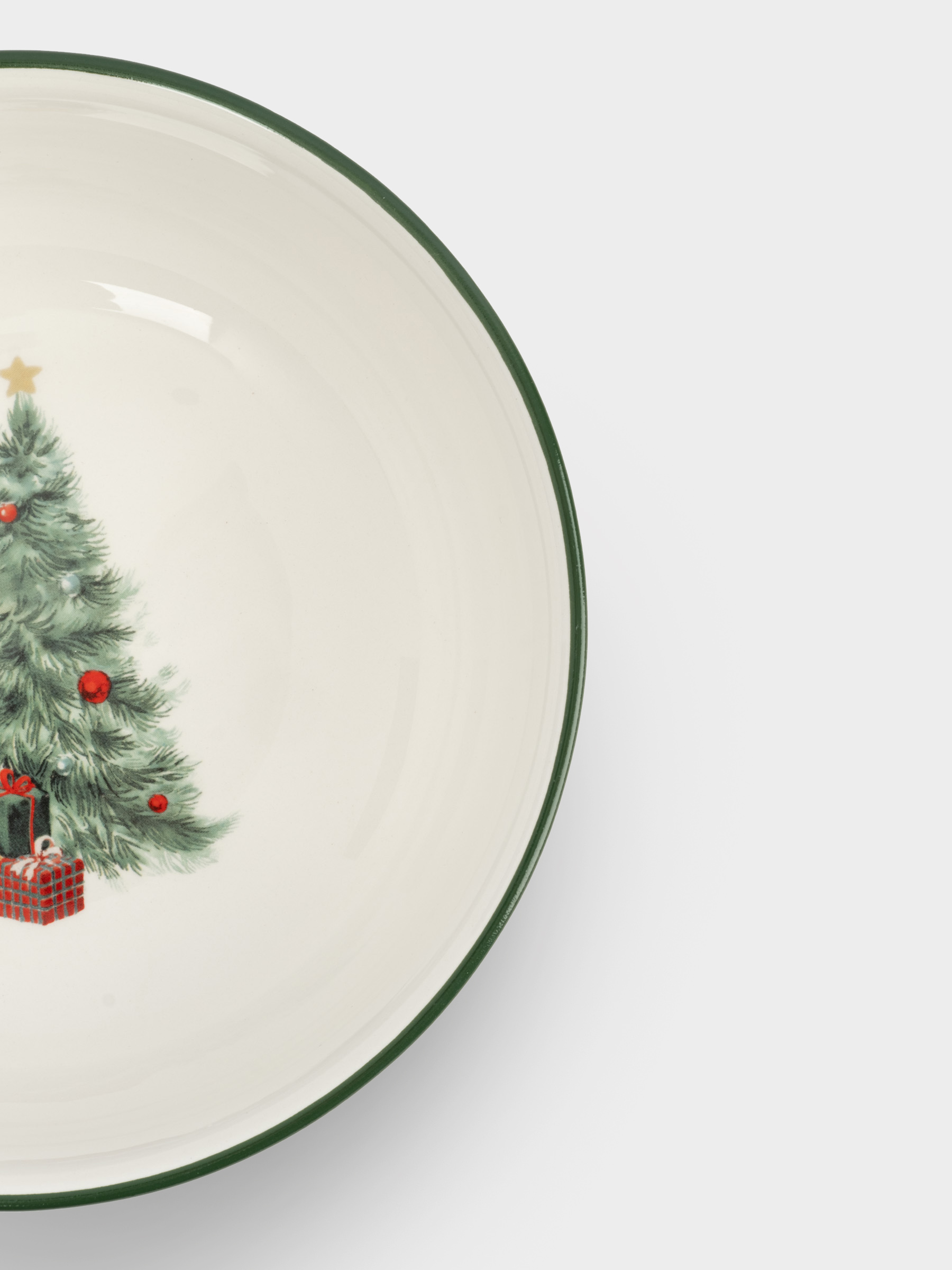 Салатник, 16х6 см, 750 мл, керамика, зеленый, Лошадка и елка, Festival, image-2