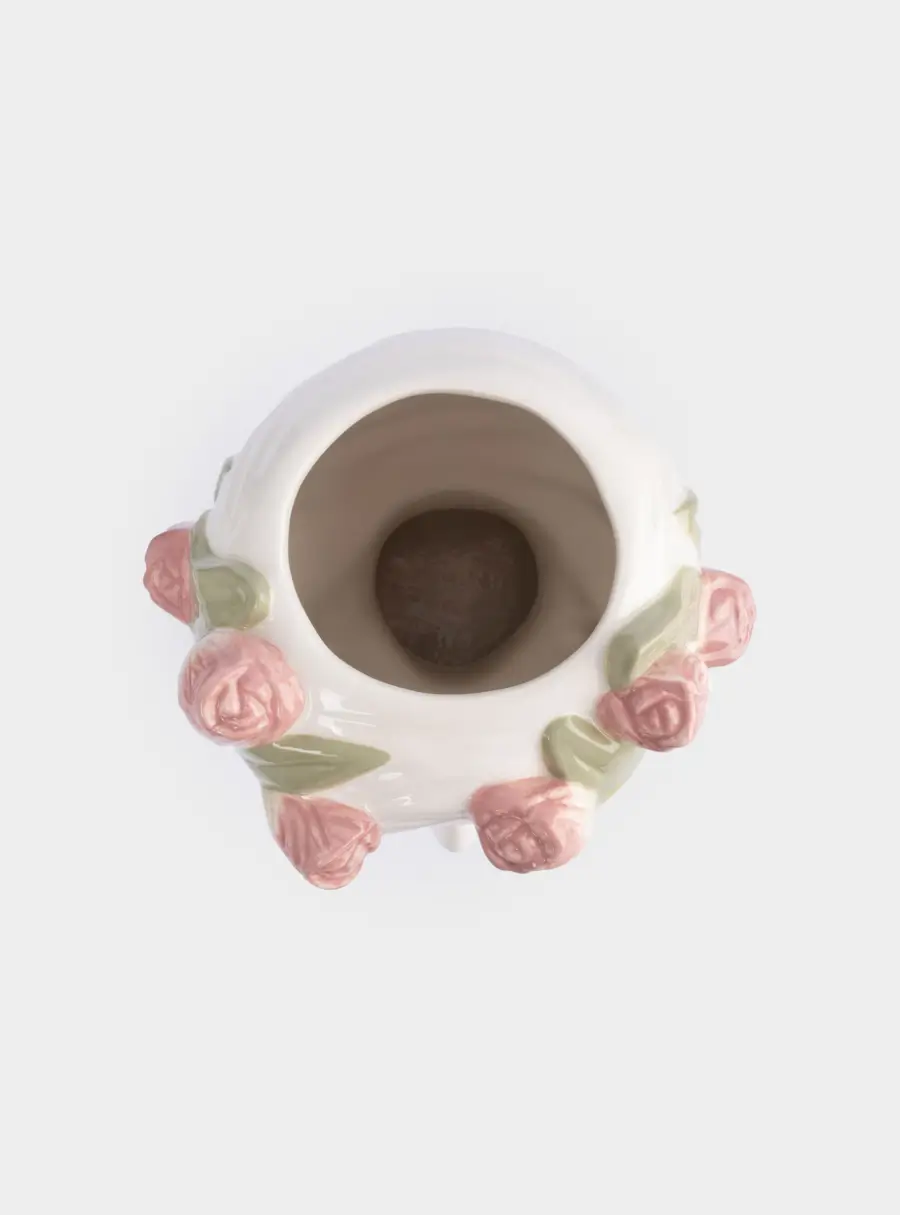 Ваза для цветов, 30 см, керамика, молочная, Женщина с тюльпанами, Tulip, image-4