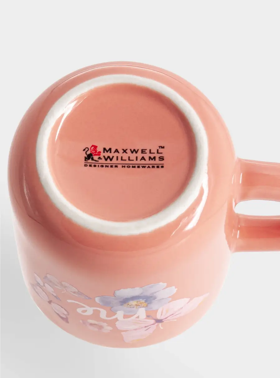 Кружка, 380 мл/120 мл, 2 шт, фарфор P, светло-оранжевая, Цветы, Camilla, image-8