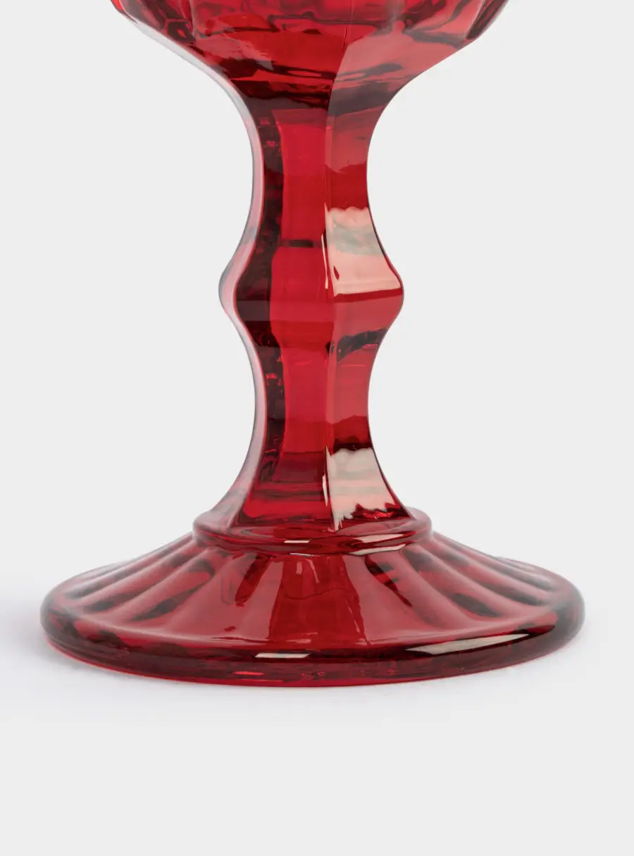 Бокал-кубок для вина, 300 мл, стекло, красный, Diamond color ,image-2