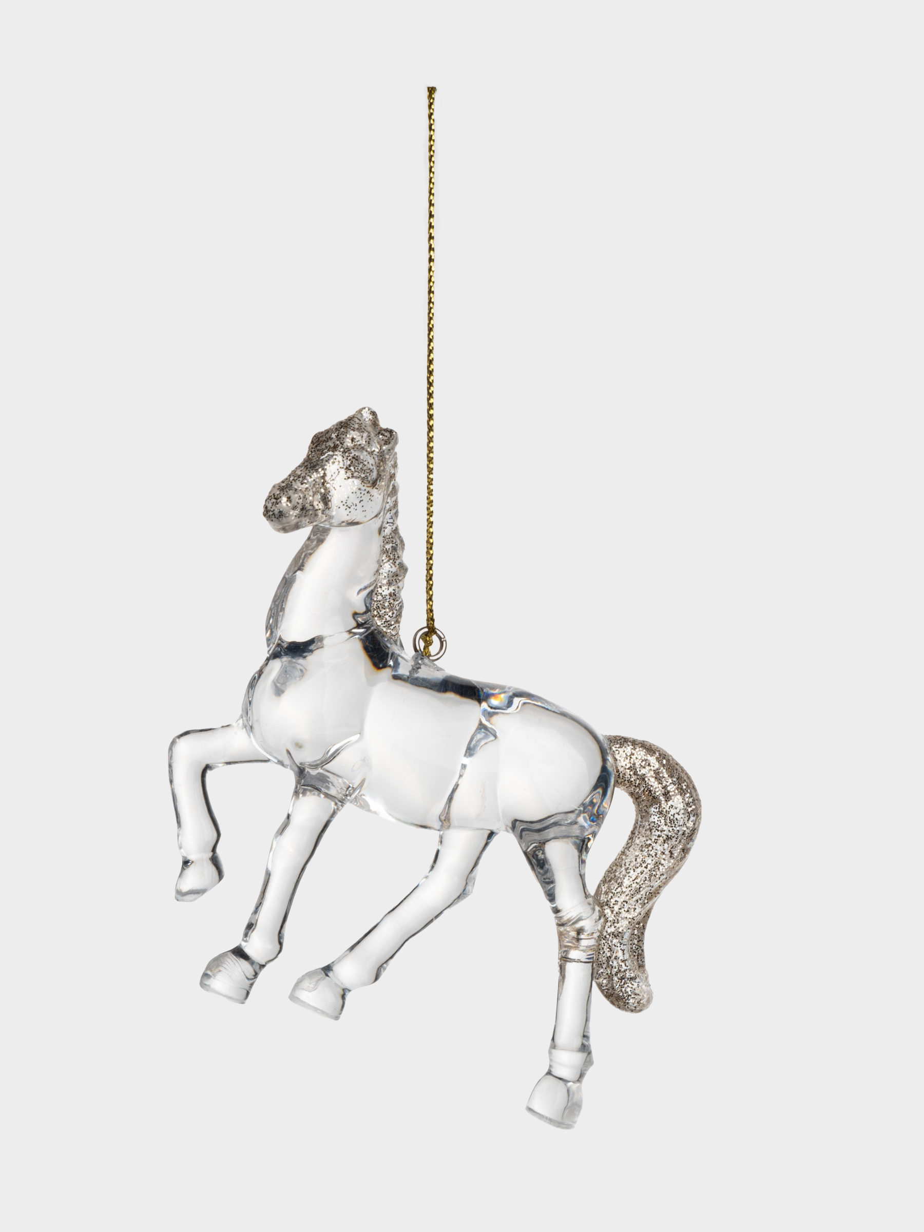 Игрушка елочная, 9 см, акрил, шампань, Лошадь, Horse, image-1