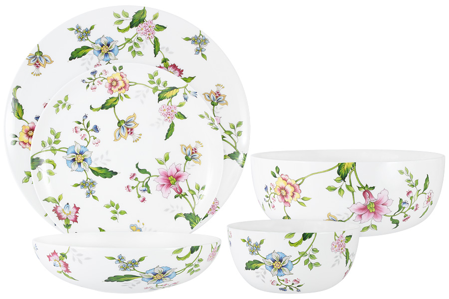 Поступление посуды из костяного фарфора Anna Lafarg Emily. Коллекции "Арктика", Flowers, Provence