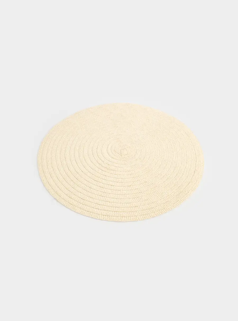 Салфетка под приборы, 38 см, полиэстер, круглая, бежевая, Matera ,image-1