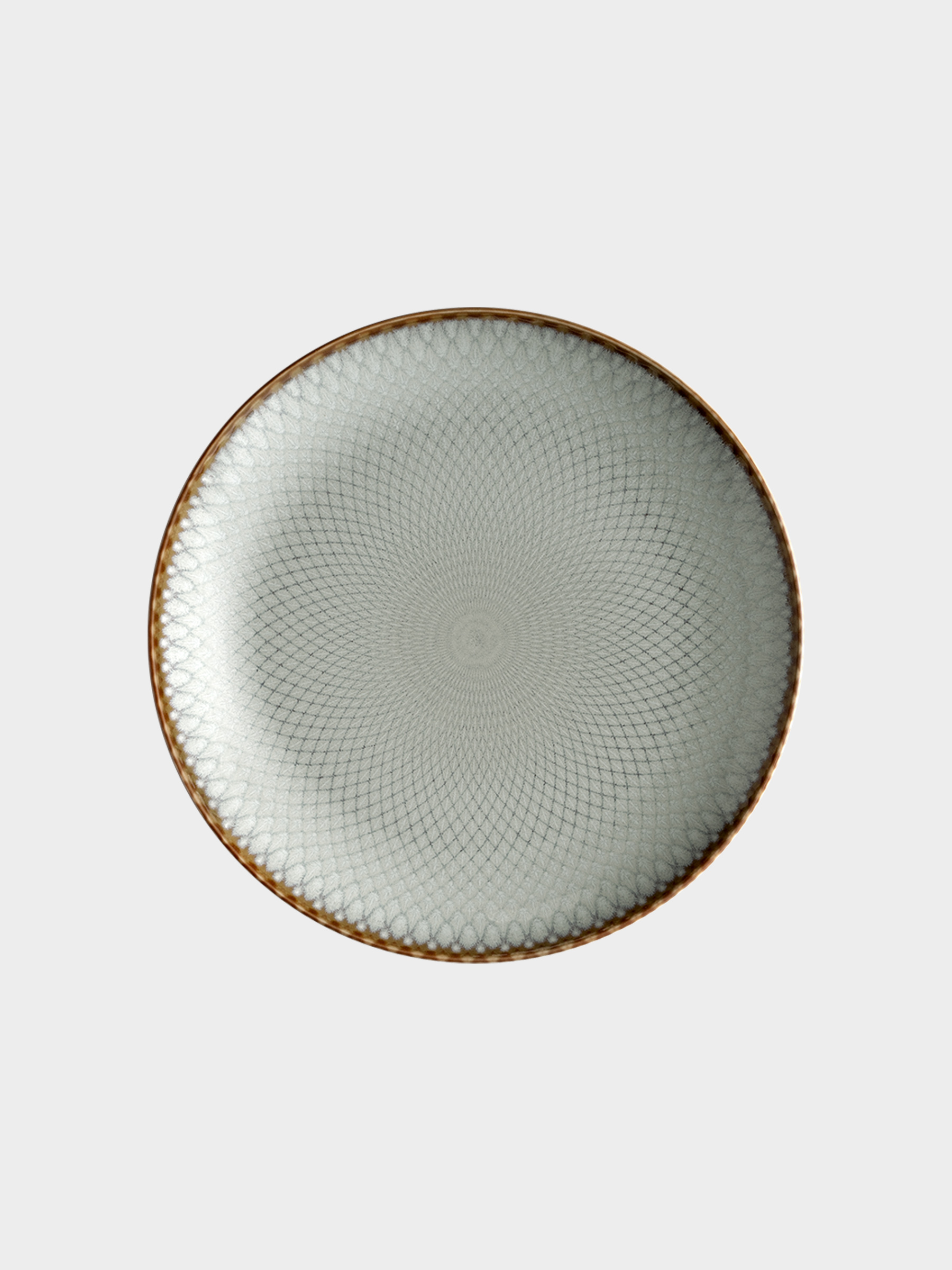 Тарелка закусочная, 20 см, керамика, серо-бежевая, Серые ромбы, Mandala, image-0