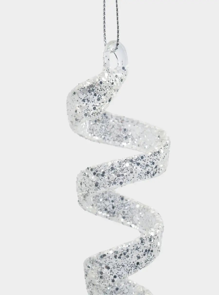 Игрушка елочная, 15 см, 2 шт, стекло, серебристая, Сосулька, New year, image-2