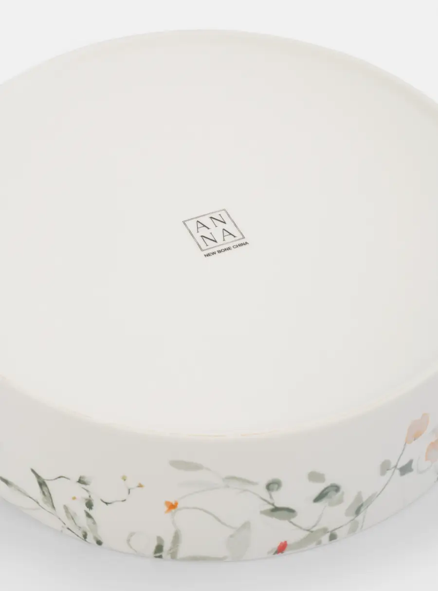 Блюдо, 23х6 см, с бортами, фарфор N, белое, Цветы и листья, Primrose ,image-3