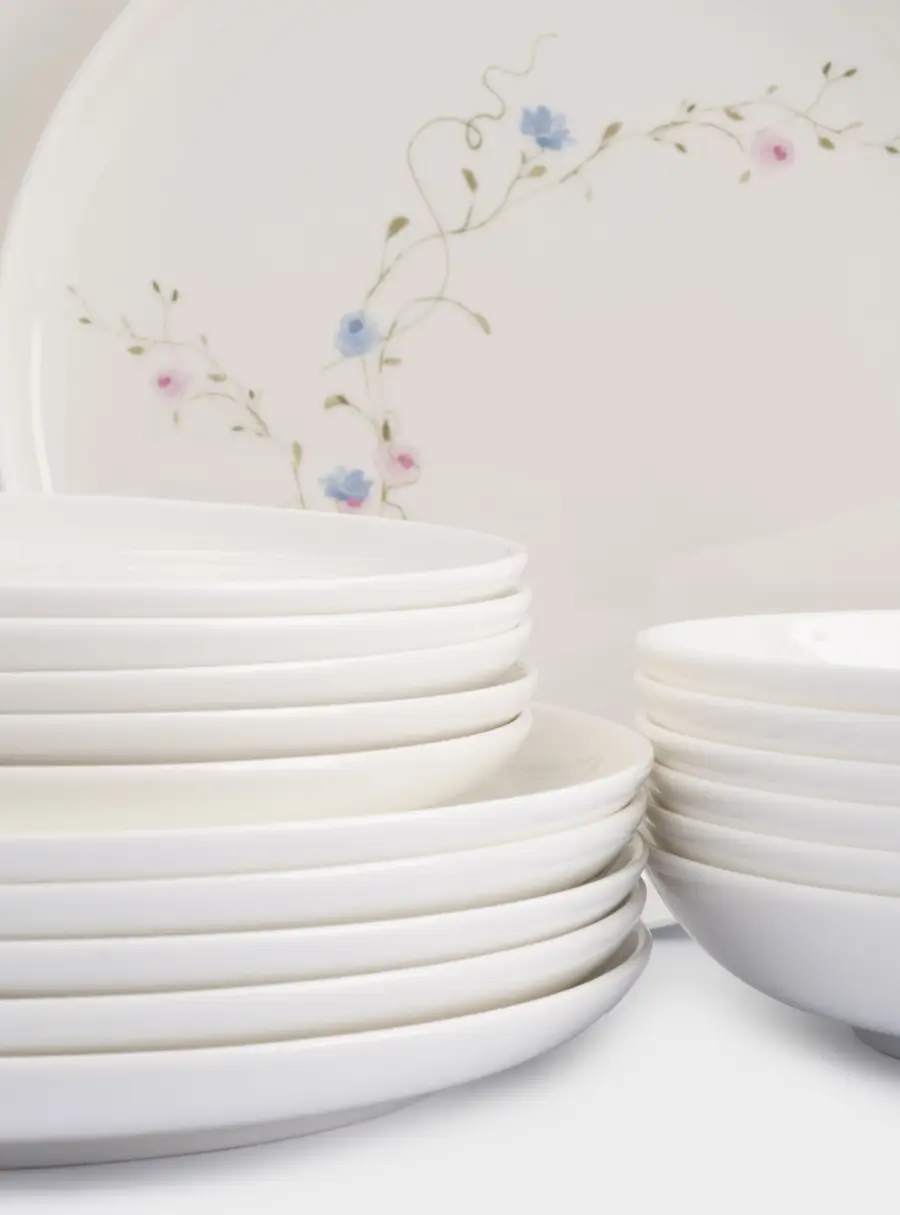 Сервиз обеденный, 6 перс, 18 пр, фарфор F, белый, Цветы, Gentle garden, image-7