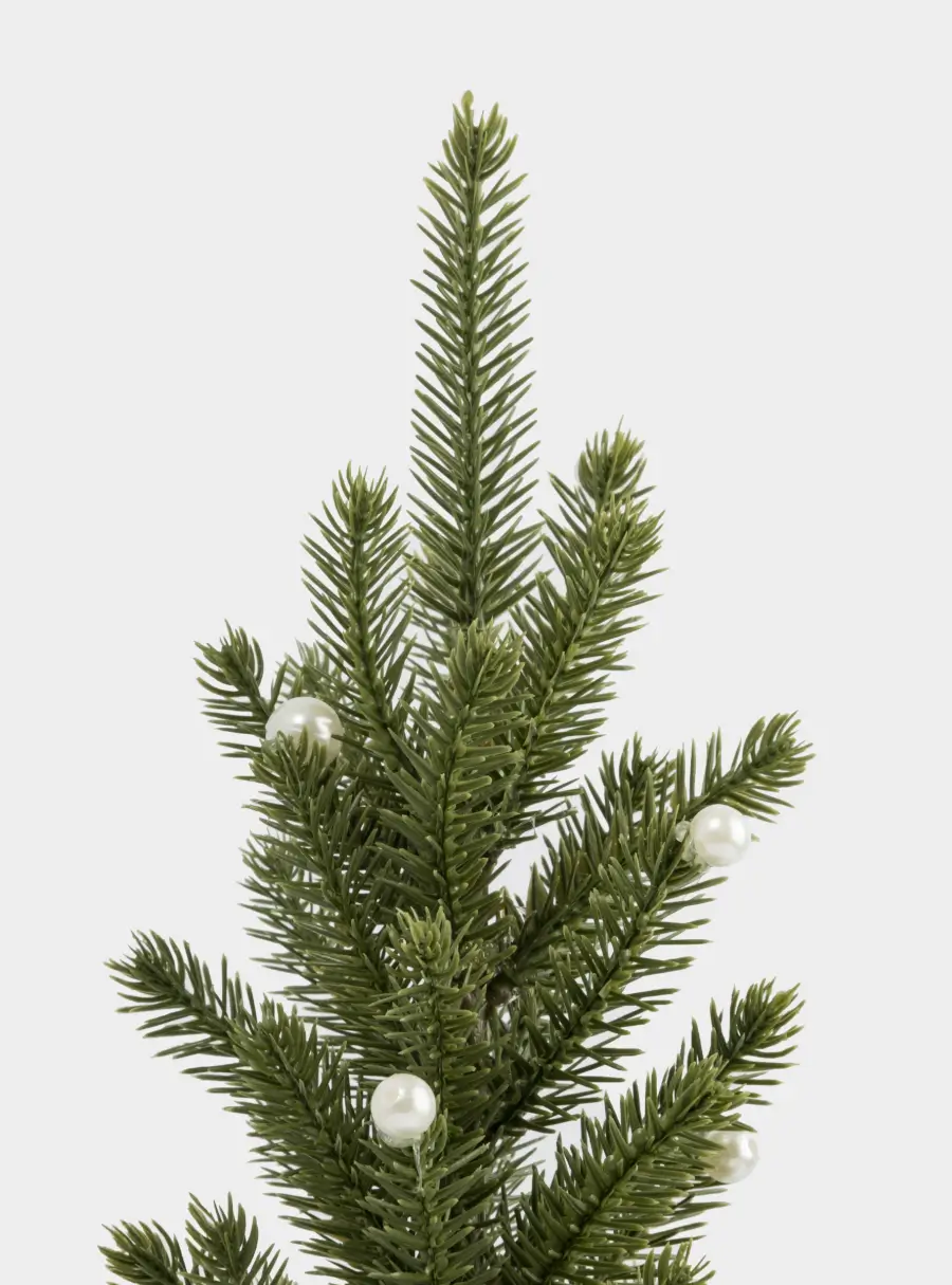 Ель искусственная, 40 см, полиэтилен, Жемчуг, New year, image-1
