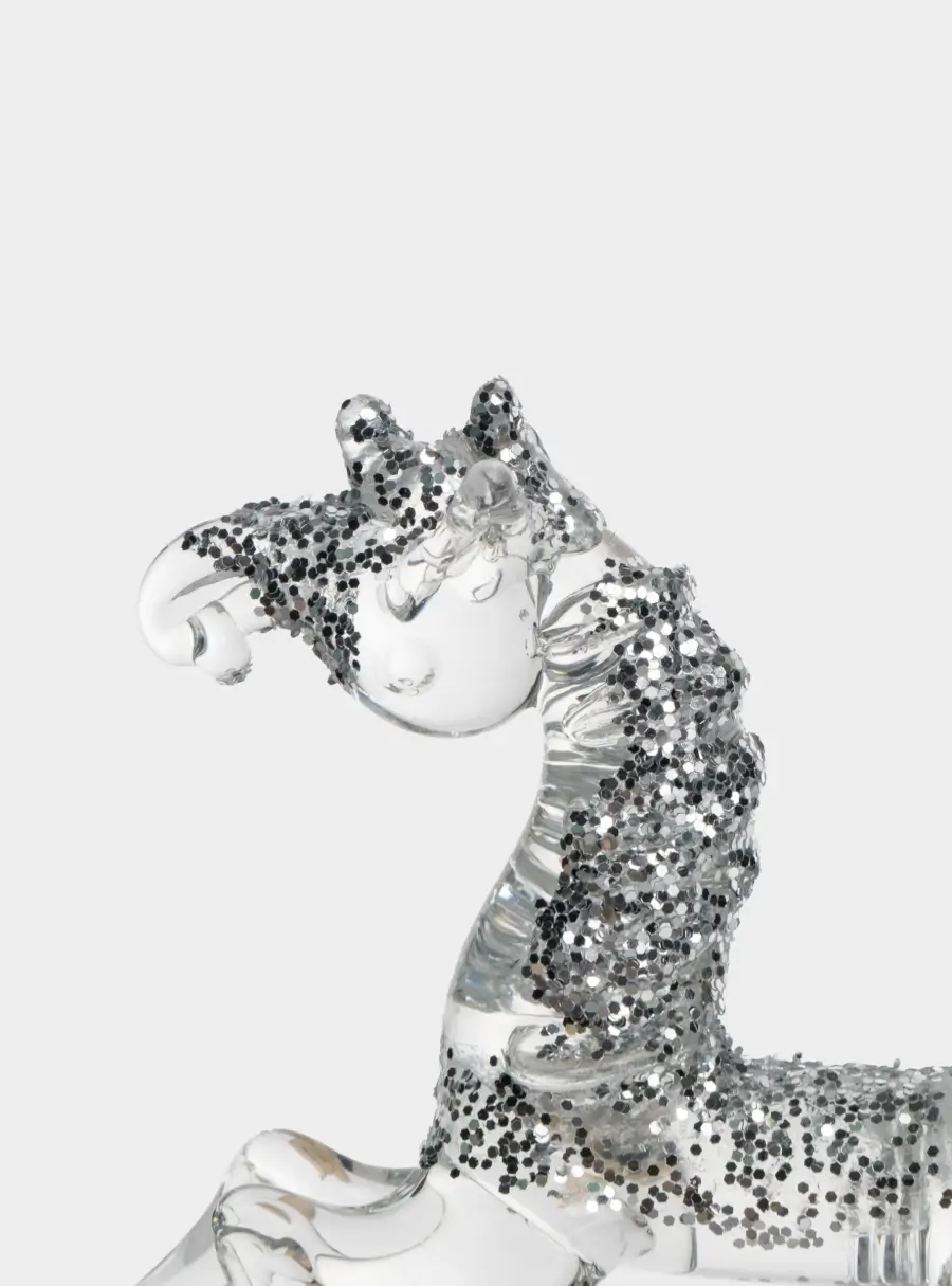 Статуэтка, 10х7 см, стекло, серебристая, Лошадка, Horse ,image-2