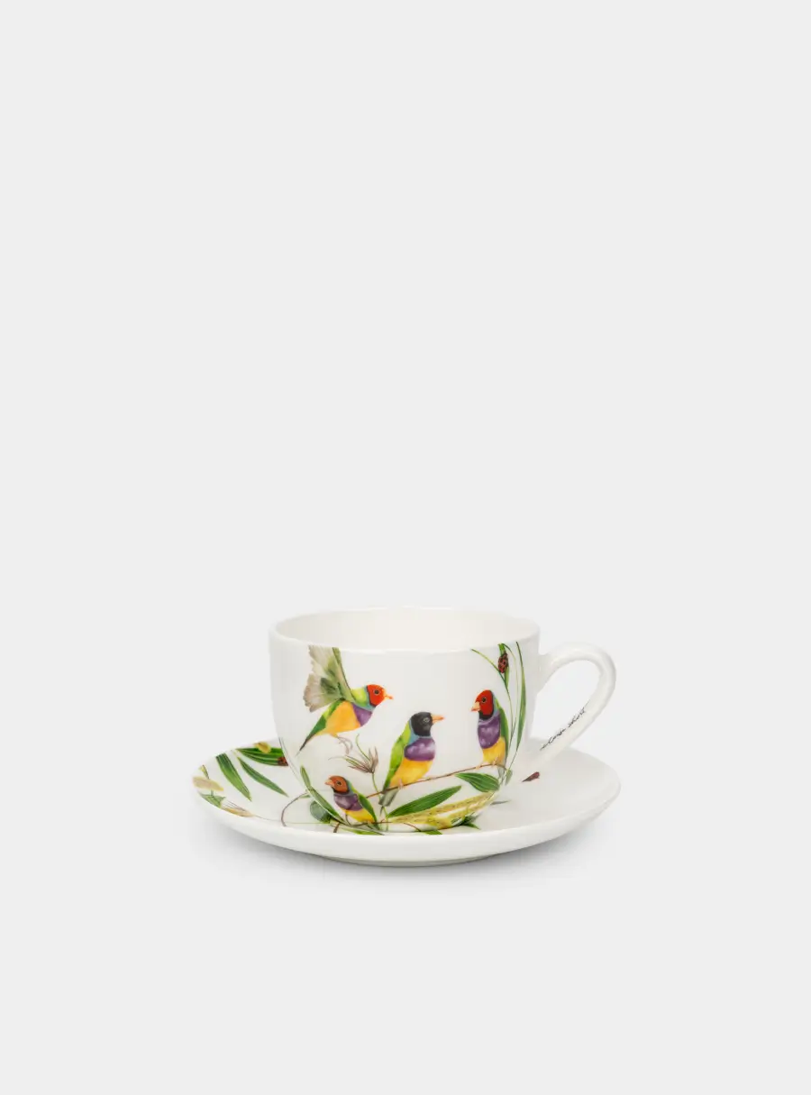 Пара чайная, 1 перс, 2 пр, 320 мл, фарфор F, белая, Зяблик, Lyric ,image-0