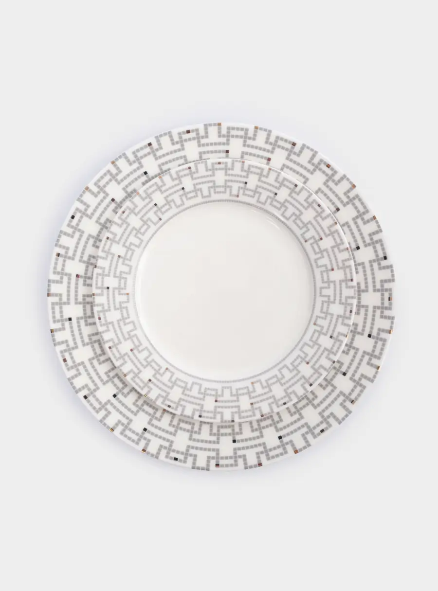 Сервиз обеденный, 6 перс, 18 пр, фарфор F, белый, Орнамент, Greco ,image-3