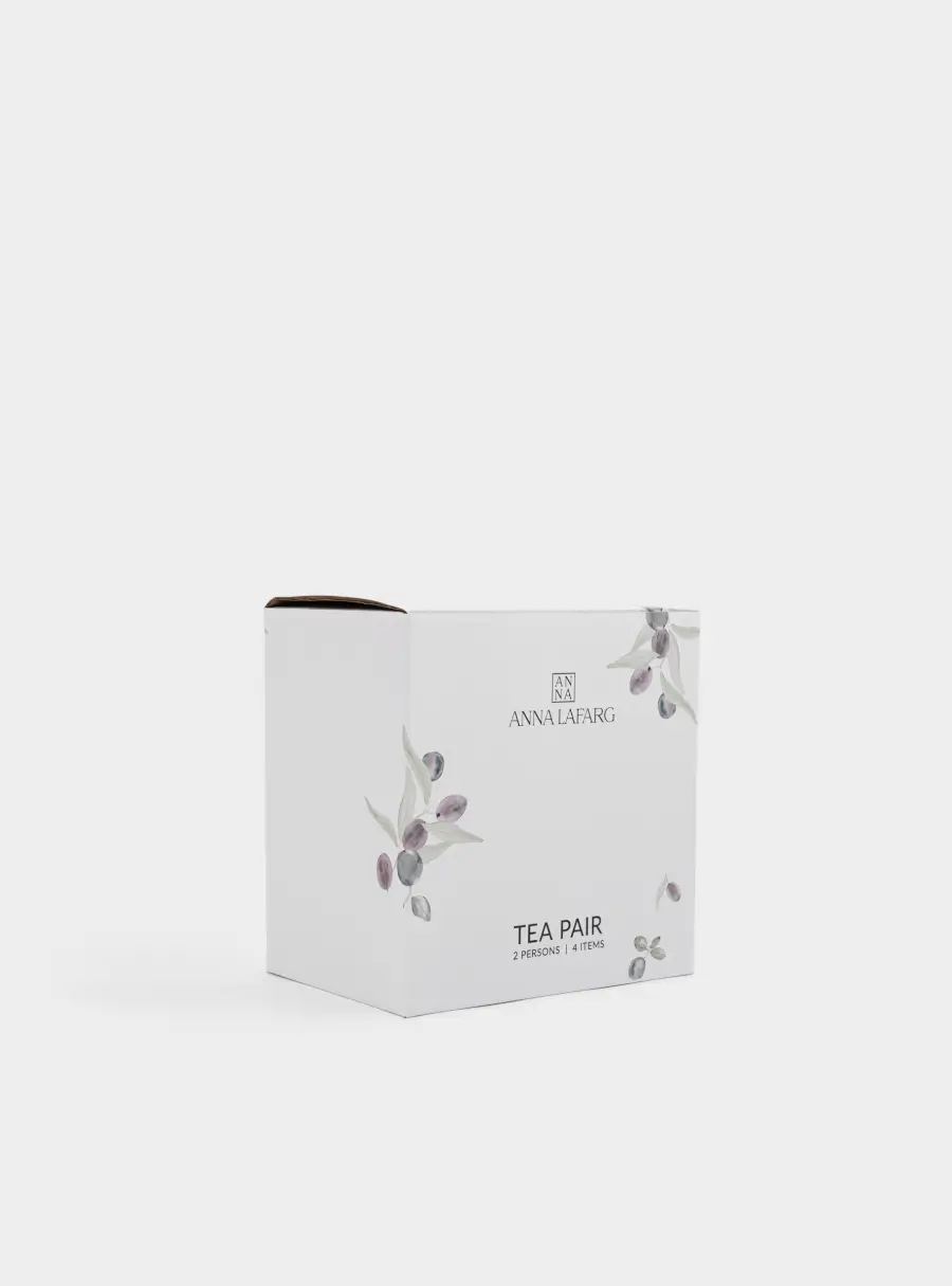 Пара чайная, 220 мл, 2 перс, 4 пр, керамика, белая, Сливы, Plum Orchard, image-6