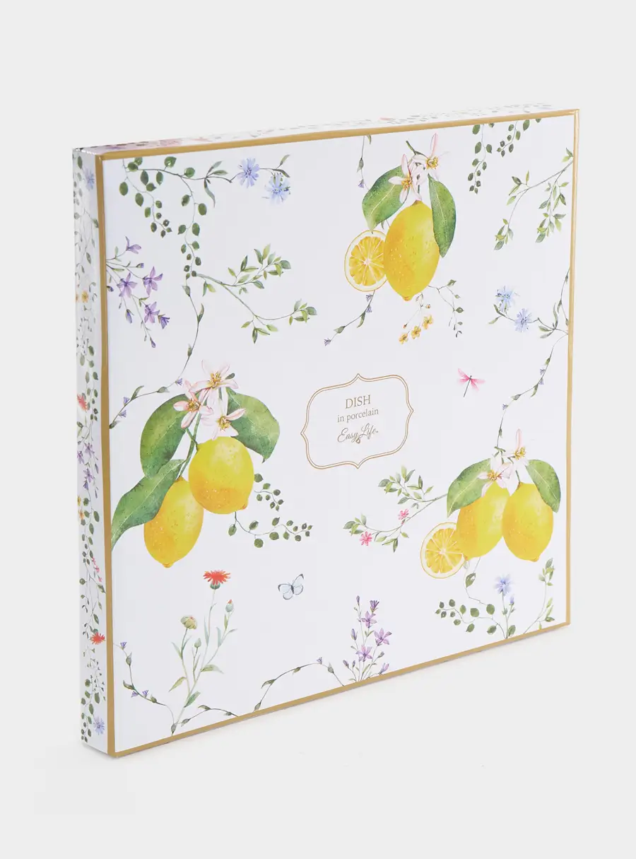 Блюдо, 30х21,5 см, фарфор P, овальное, белое, Цветы и лимоны, Fleurs et Citrons ,image-2