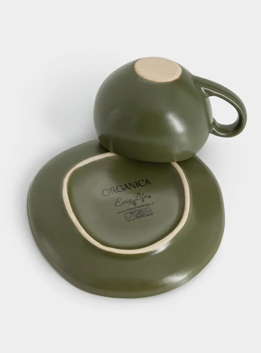 Чашка с блюдцем, 90 мл, зелёная, Organica ,image-2