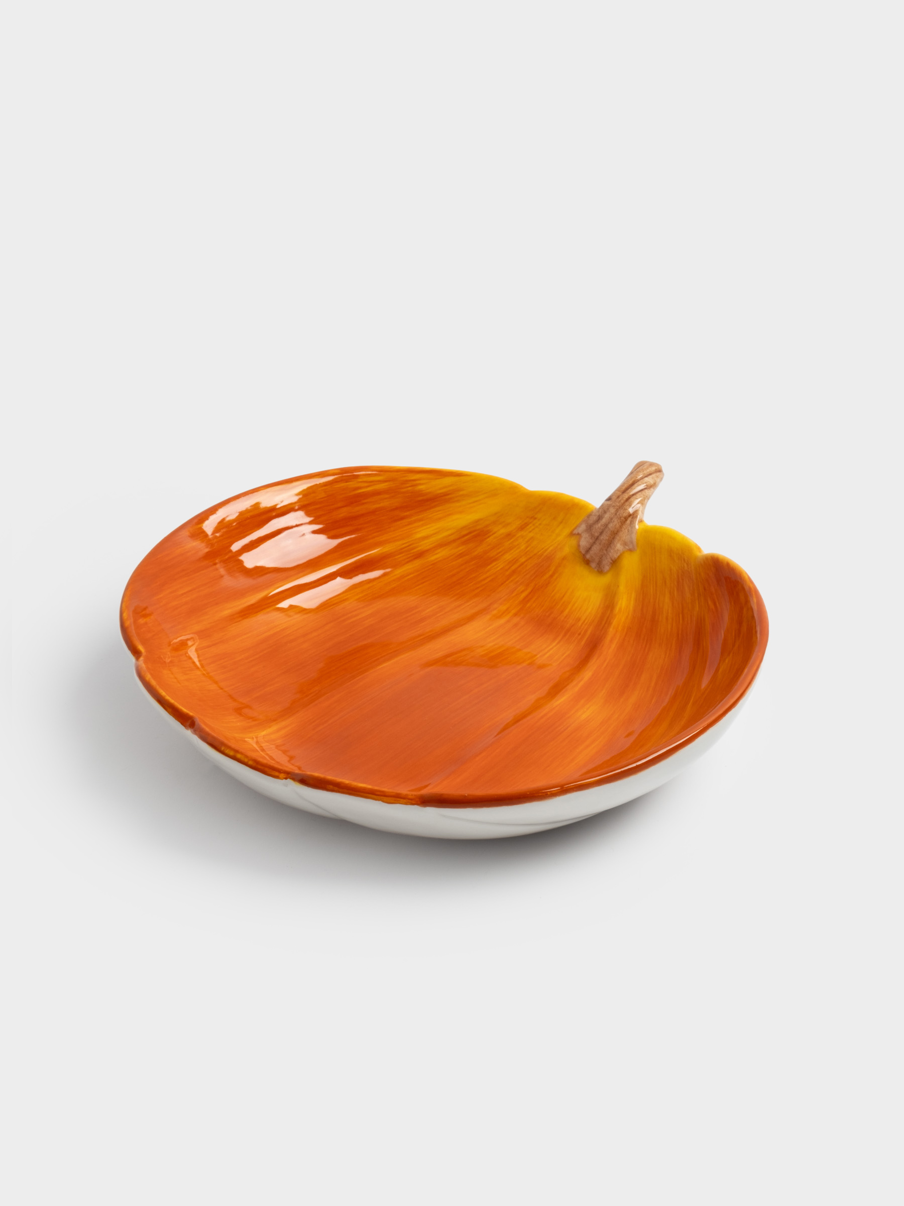 Блюдо, 23 см, керамика, оранжевое, Тыква, Bright pumpkin, image-0