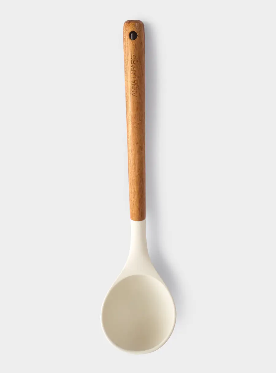 Половник, 31 см, силикон/дерево, молочный, Wenge ,image-0