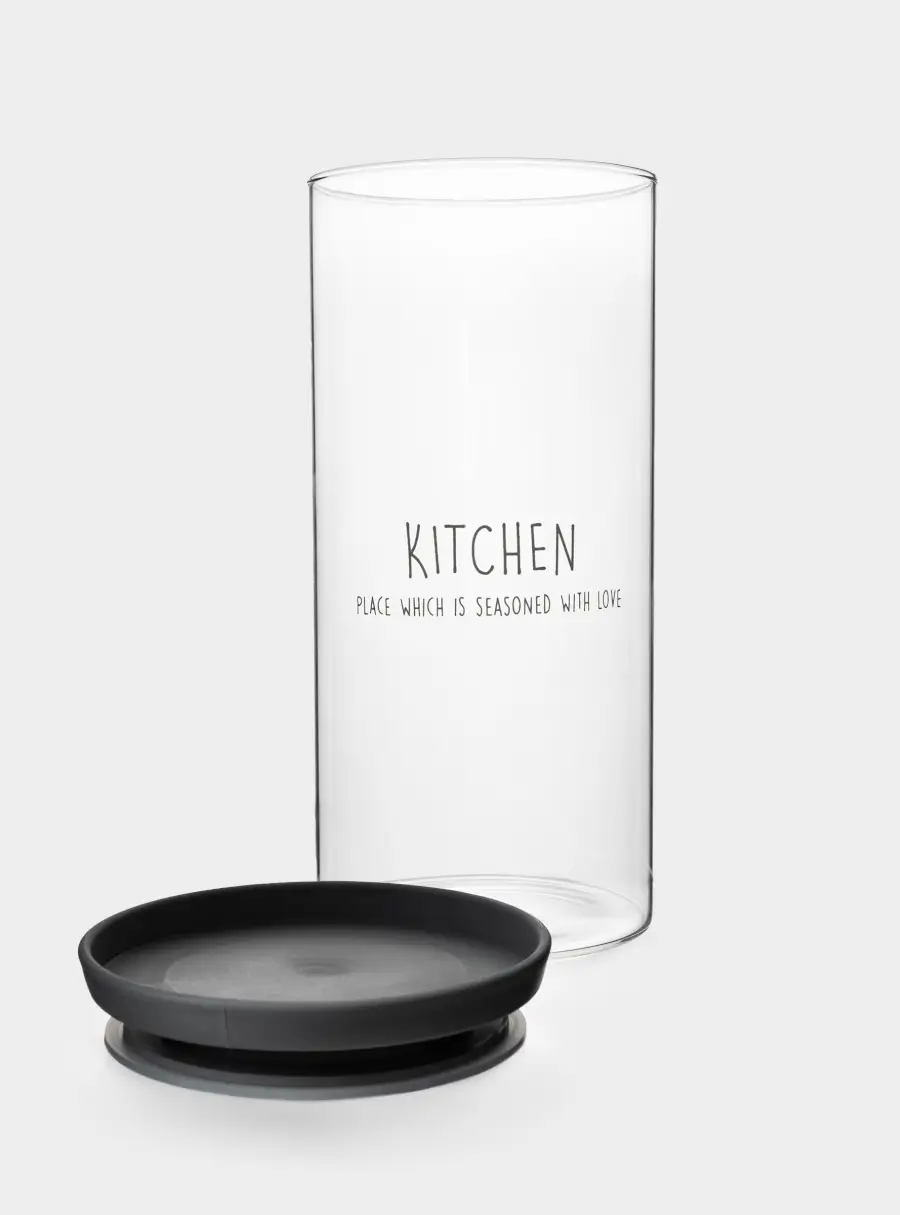 Банка для сыпучих продуктов, 1,1 л, стекло Б/пластик, Special ,image-1